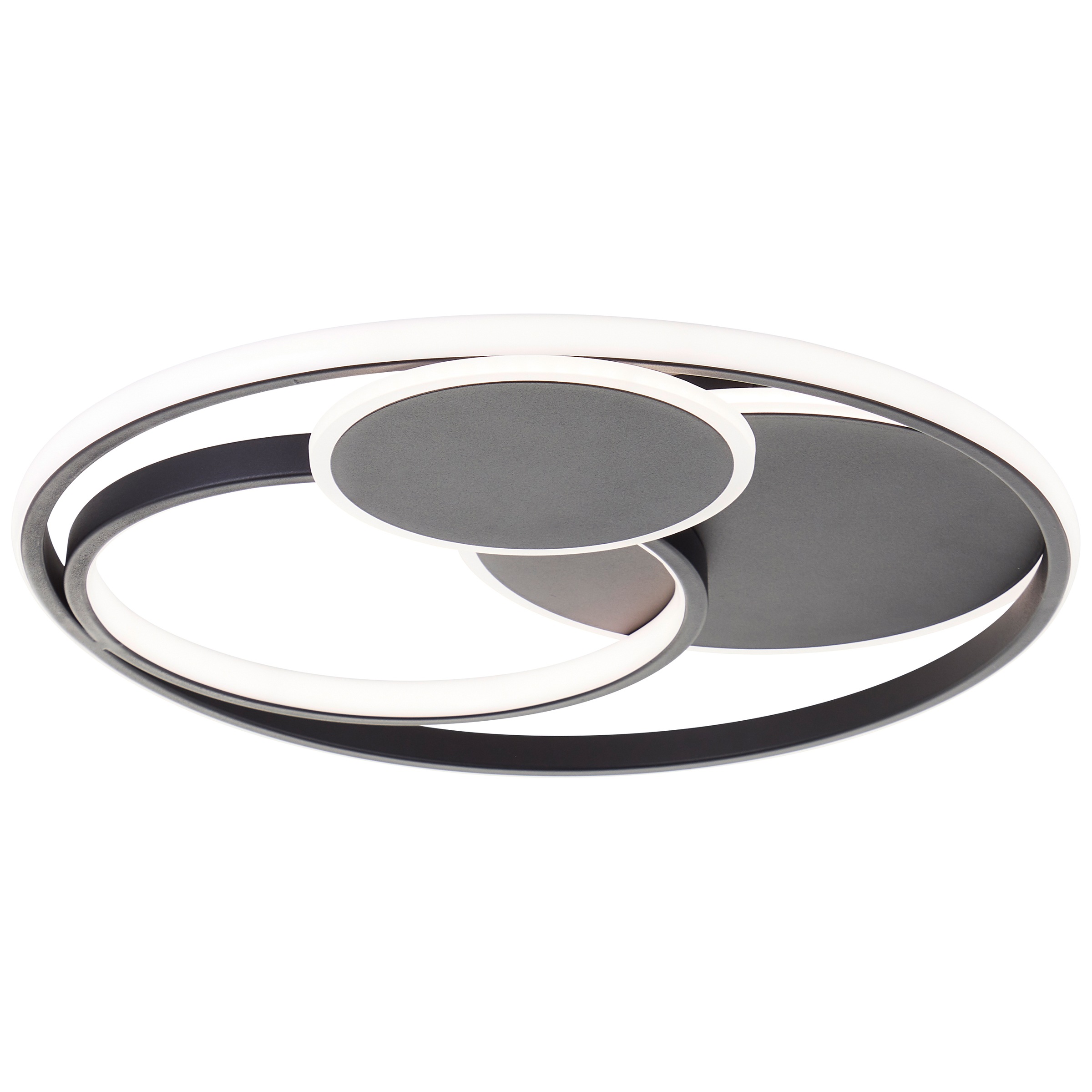 Brilliant LED Deckenleuchte »Runda«, 1 flammig, Leuchtmittel LED-Modul | LED fest integriert, Ø 50 cm, 5200 lm, 3000-6500 K, dimmbar, CCT, Fernbedienung, Metall