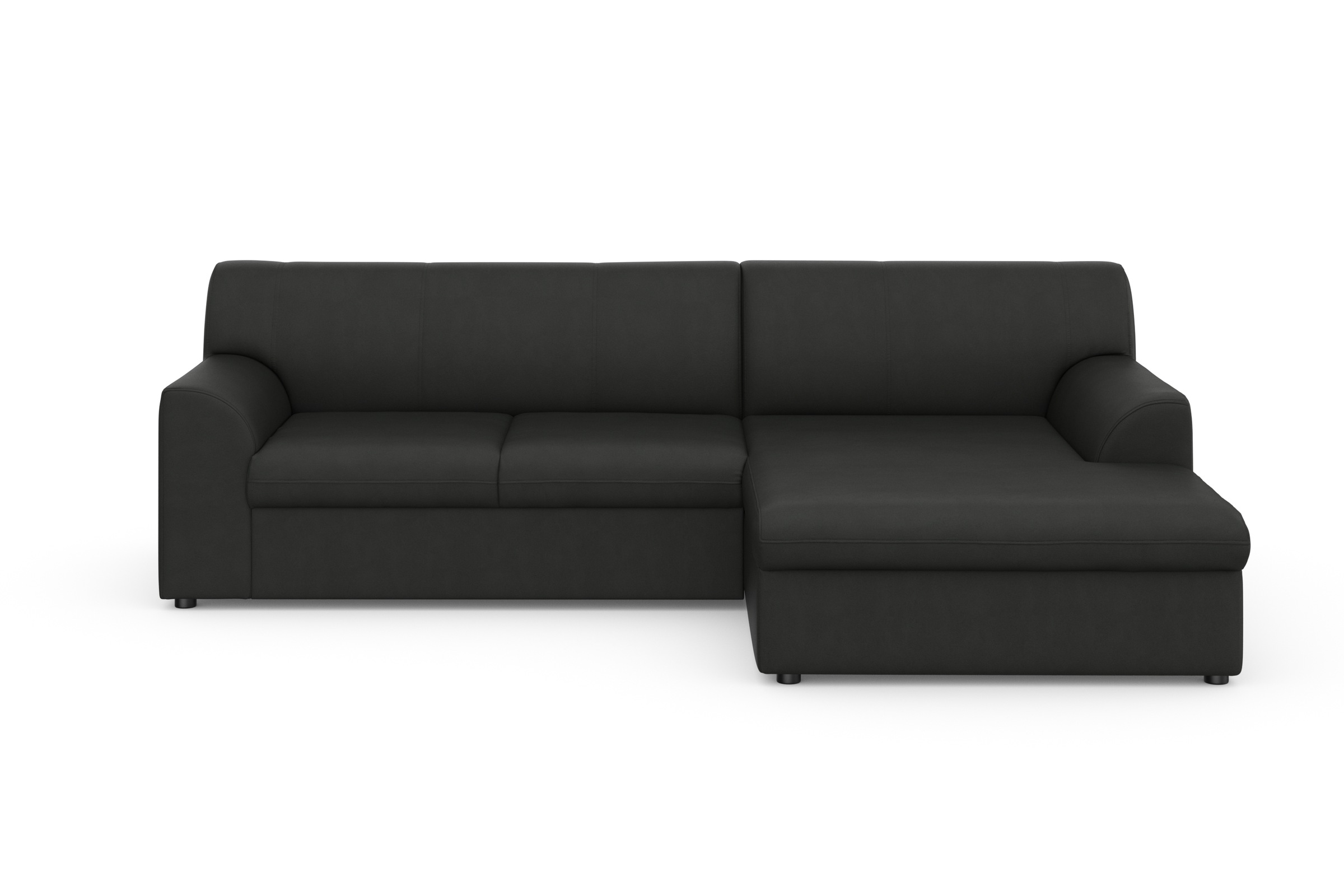 DOMO collection Ecksofa »Topper, elegant und zeitlos, kompaktes Stellmaß 245/155cm, L-Form«, mit Recamiere, wahlweise mit Schlaffunktion