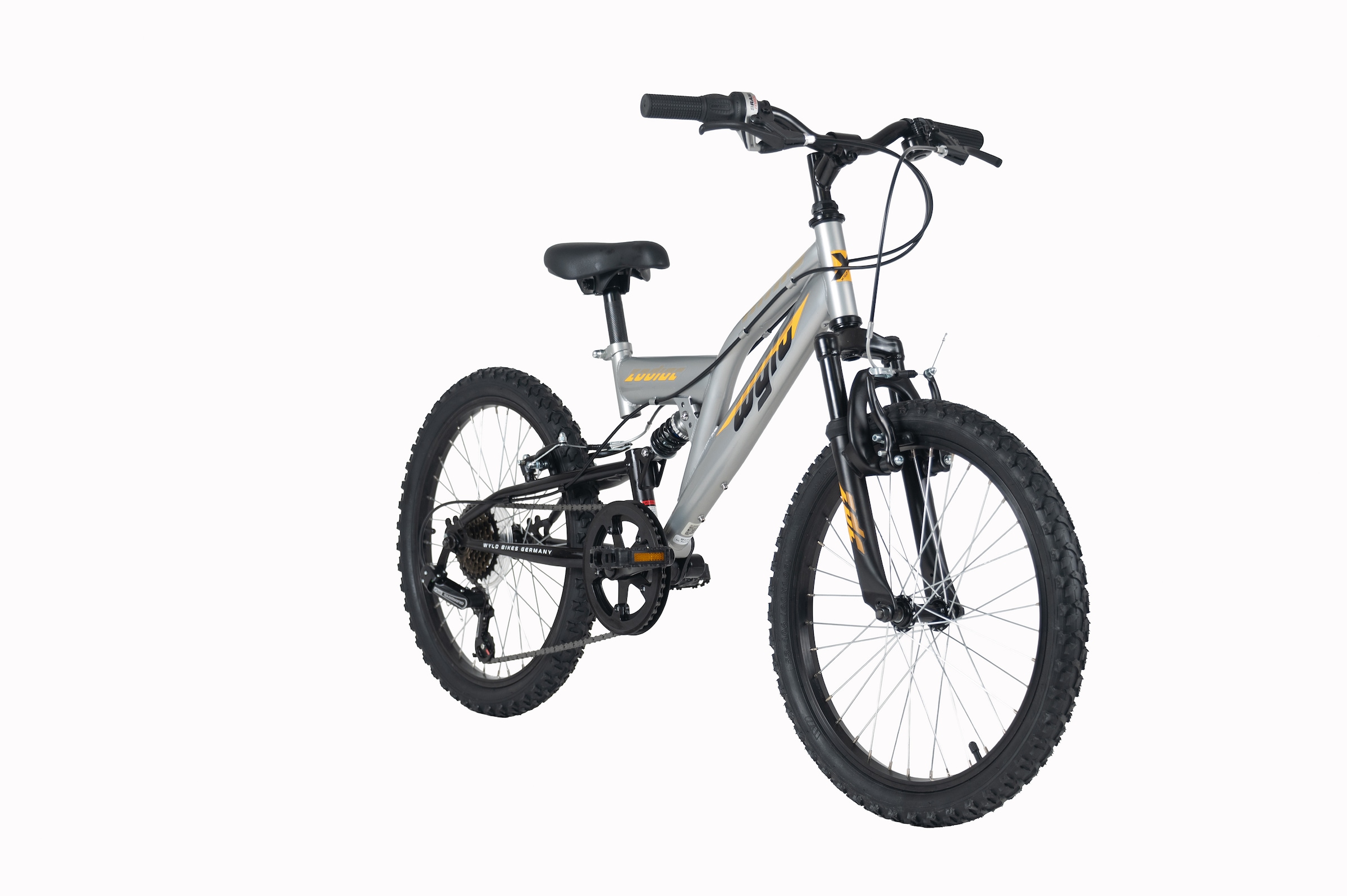 WYLD Kinderfahrrad »WYLD Kinder-Mountainbike Fully 20'' Zodiac 6 Gänge« 6 Gang Shimano Tourney Schaltwerk Kettenschaltung