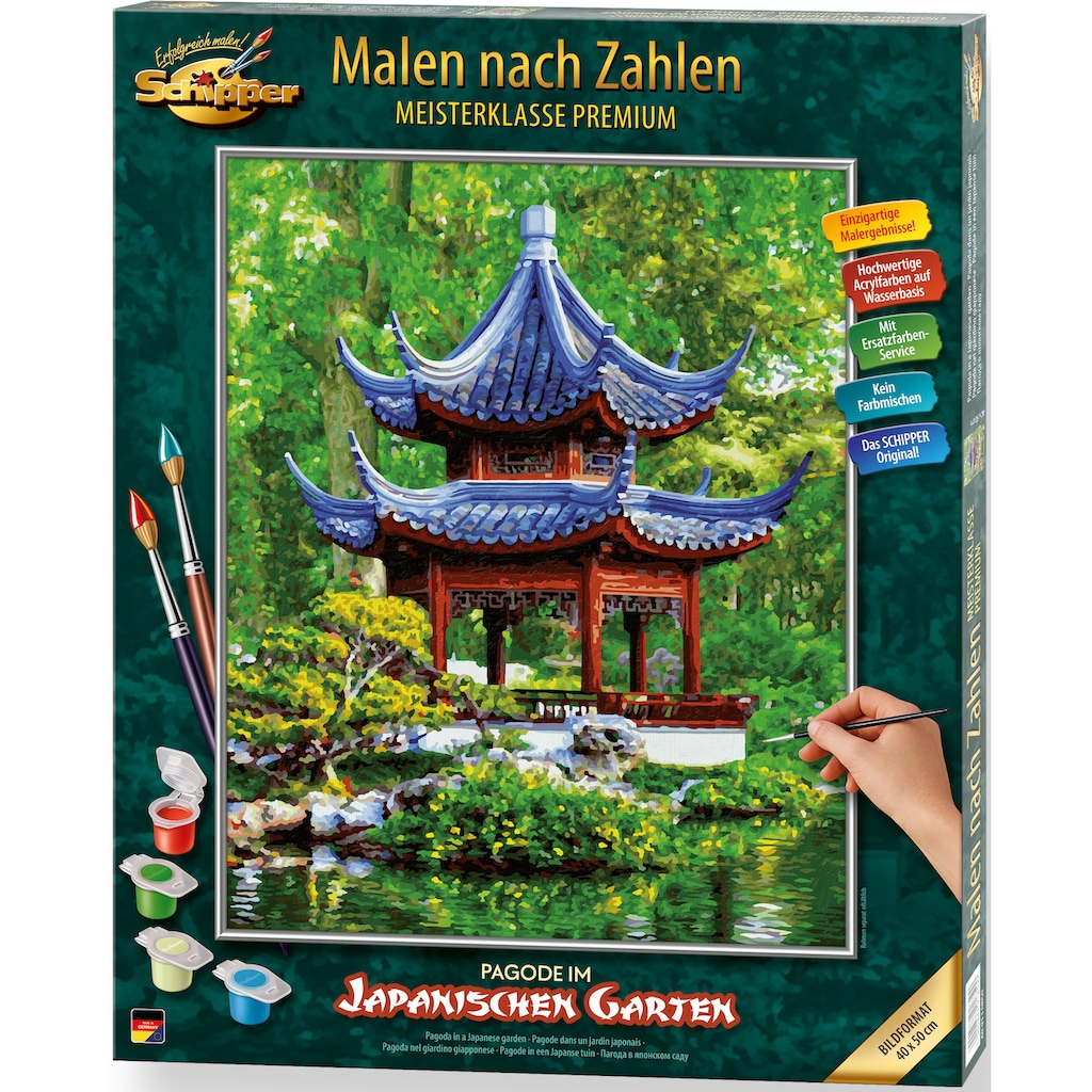 Schipper Malen nach Zahlen »Meisterklasse Premium - Pagode im japanischen Garten«, Made in Germany