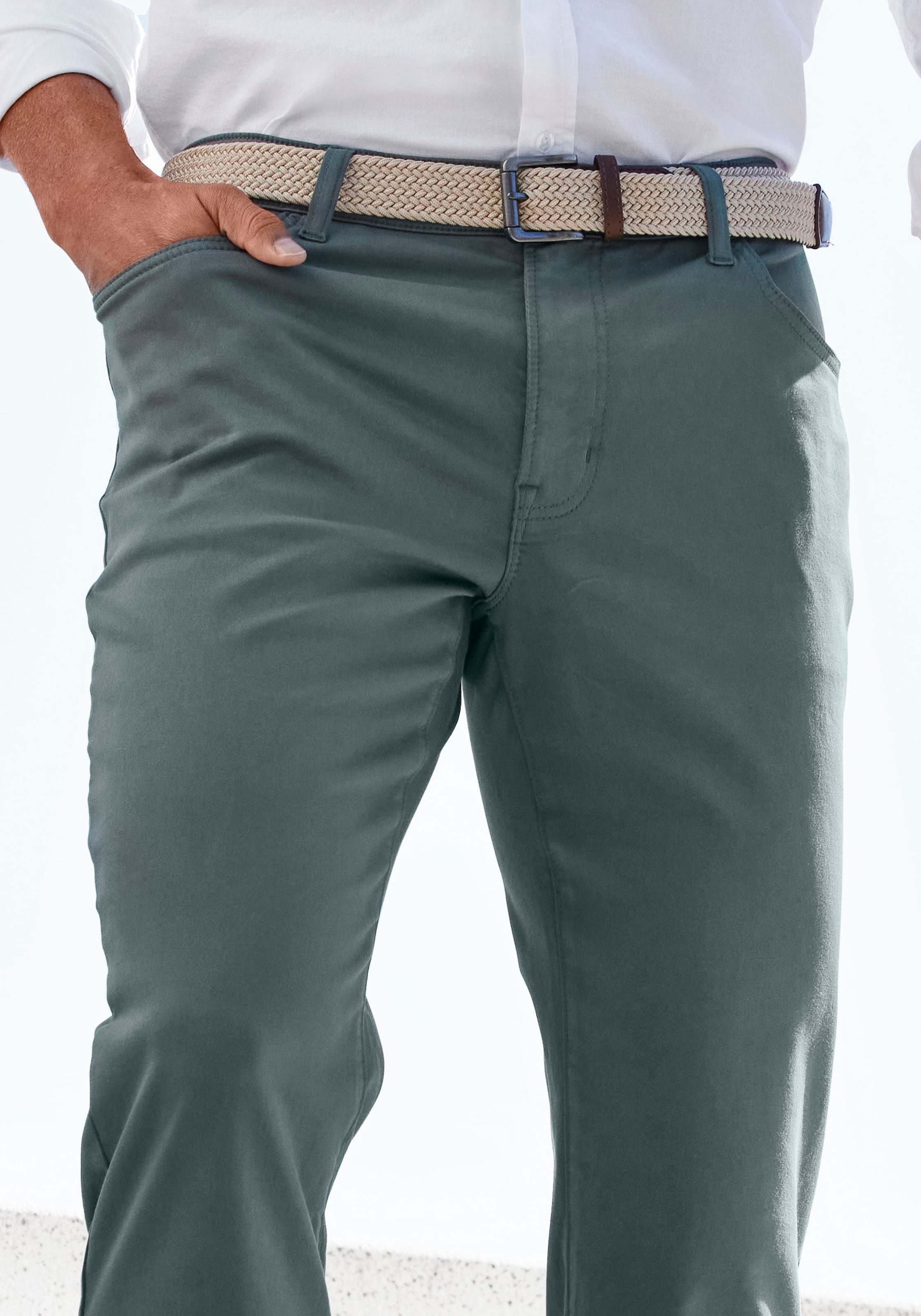 John Devin Chinohose »regular-fit, 5-Pocket-Hose«, aus elastischer Baumwoll-Qualität