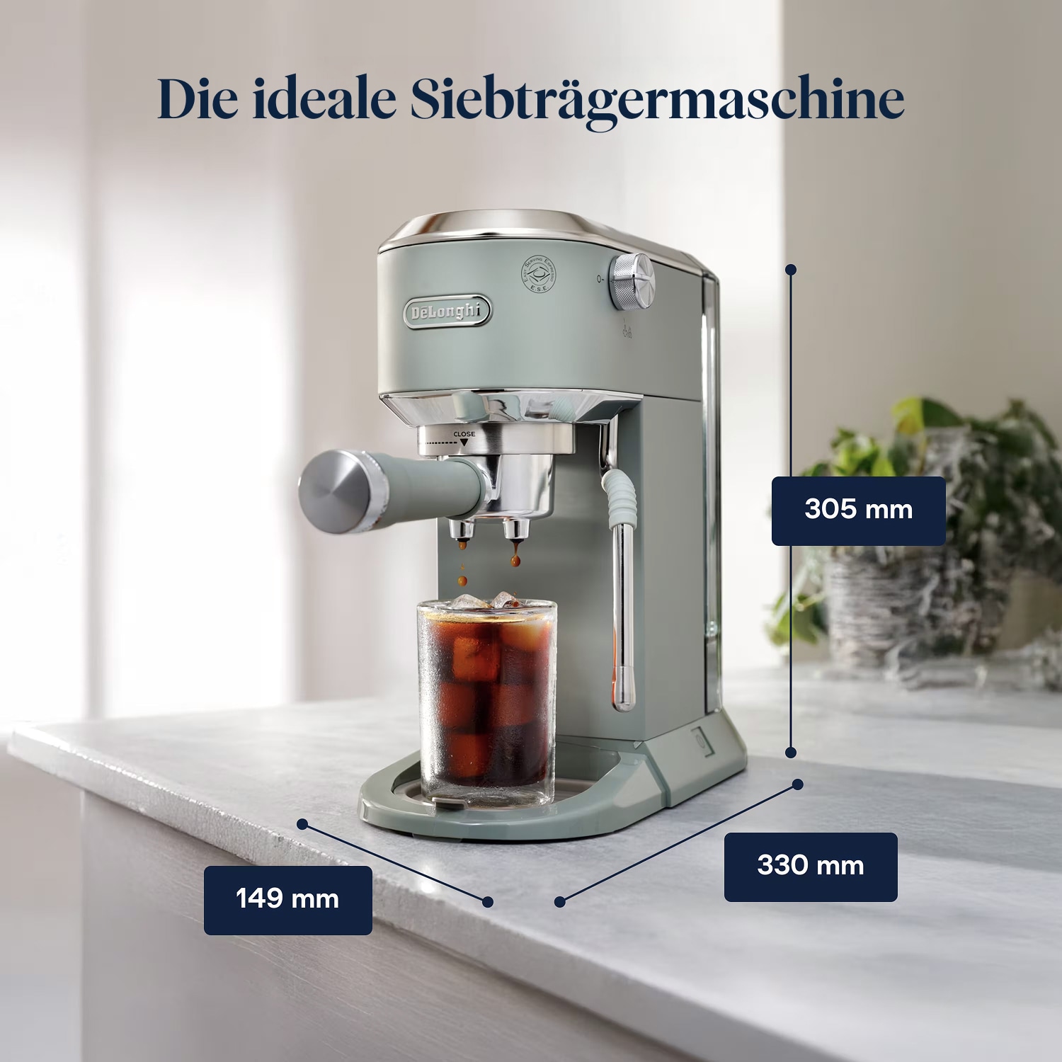 De'Longhi Espressomaschine »DEDICA DUO EC890.GR«