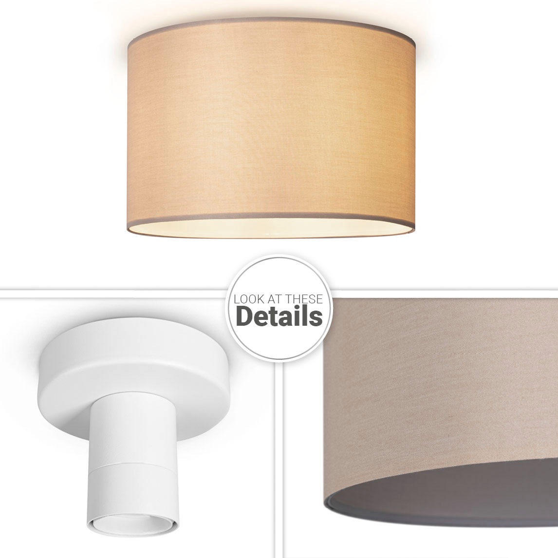 Paco Home Deckenleuchte »Uni Color« E27 LED Deckenleuchte Wohnzimmer Und Schlafzimmer, Unifarben, Deko E27