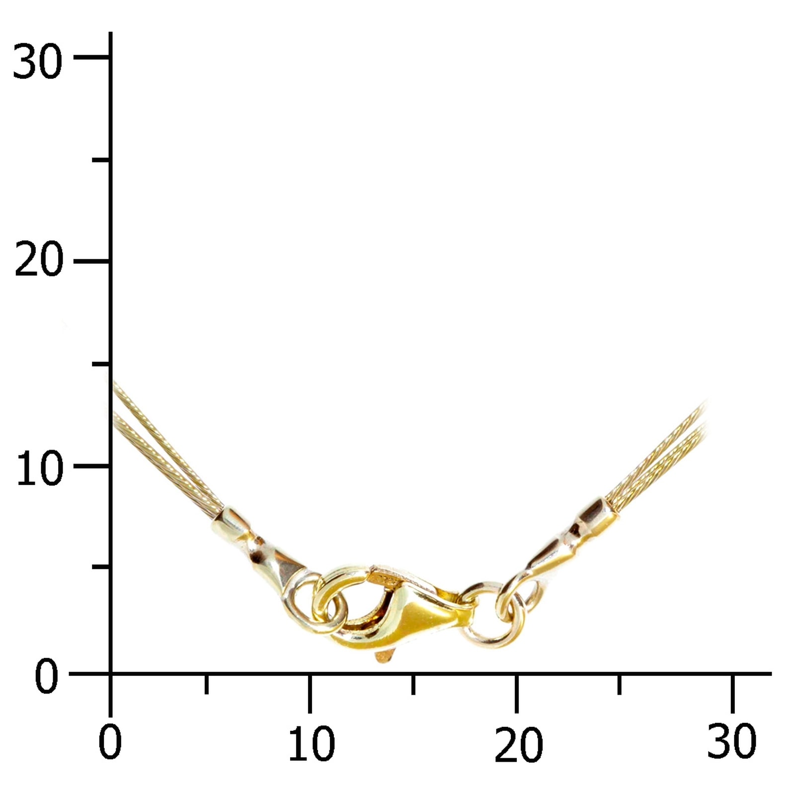 OSTSEE-SCHMUCK Halsreif »Ostsee-Schmuck Halsreif Nyloncollier 3-reihig -goldfarben-«, (1 tlg.)