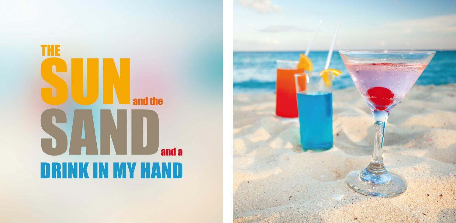 queence Leinwandbild »Sun & Sand«, Getränke-Strand-Strandbilder-Meer-Meer B günstig online kaufen
