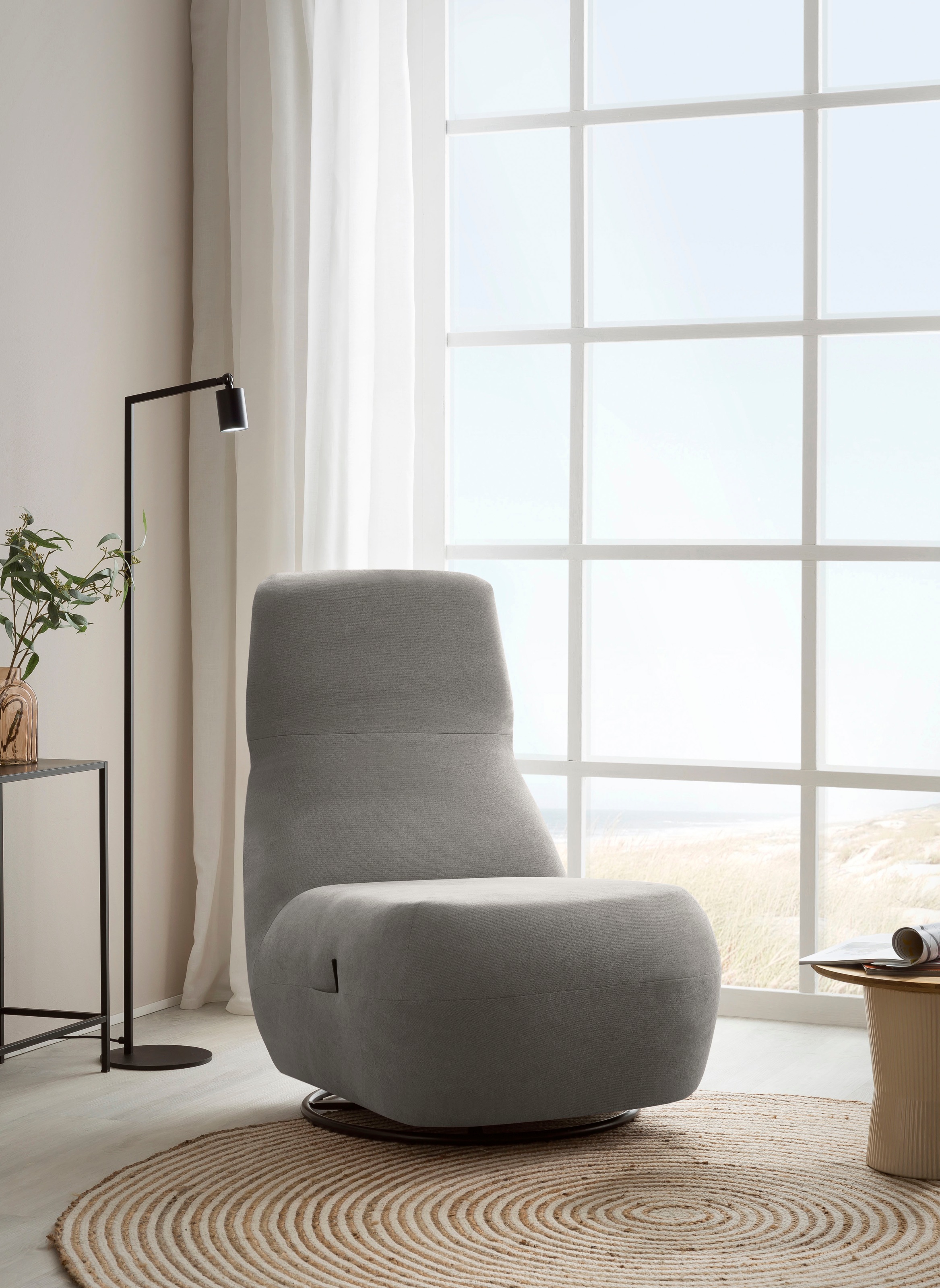 Home affaire Relaxsessel »Emberson Sessel, Rückenlehne hochklappbar, Drehse günstig online kaufen