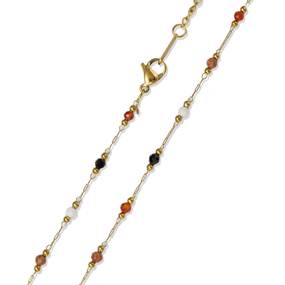 Firetti Collier »Schmuck Geschenk Edelstahl Halsschmuck Halskette Edelstein« Made in Germany - mit Achat