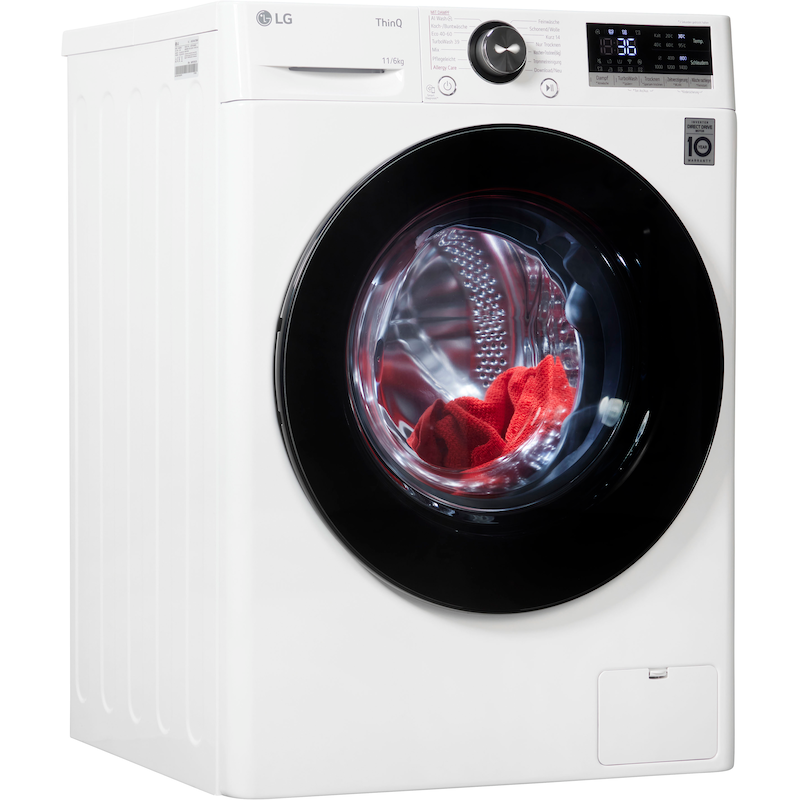 LG Waschtrockner »W4WR70E6Y« Serie 7 11 kg /6 kg 71 dB(A) weiß Inverter Direct Drive : energieeffizienter, langlebiger und leiser Motor mit 10...