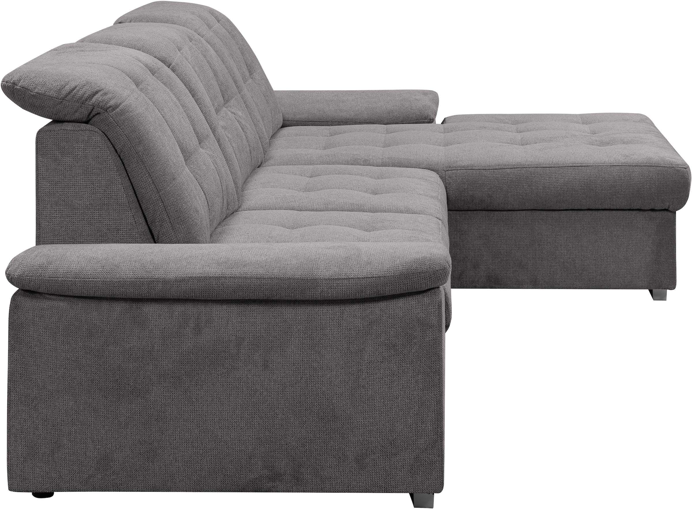 WERK2 Ecksofa Carmen, Sofa, Eckcouch mit Schlaffunktion, Bettkasten und Sitztiefenverstellung