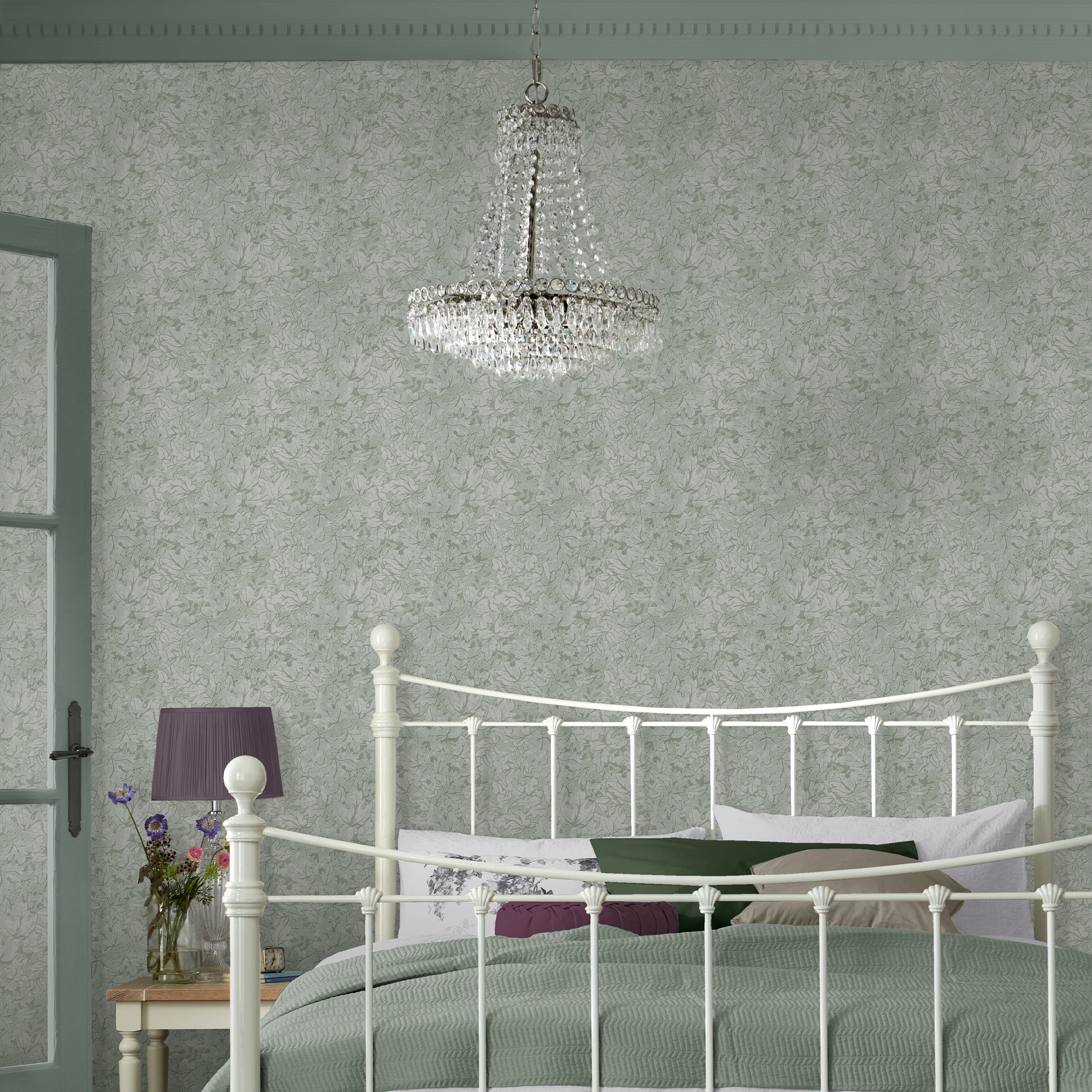 LAURA ASHLEY Vliestapete »Corrina Leaf«, geblümt, 10mx52cm (ca. 5m2) günstig online kaufen