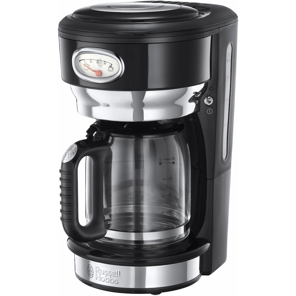 RUSSELL HOBBS Filterkaffeemaschine »Retro 21701-56 Classic Noir«, 1,25 l Kaffeekanne, Papierfilter, 1x4