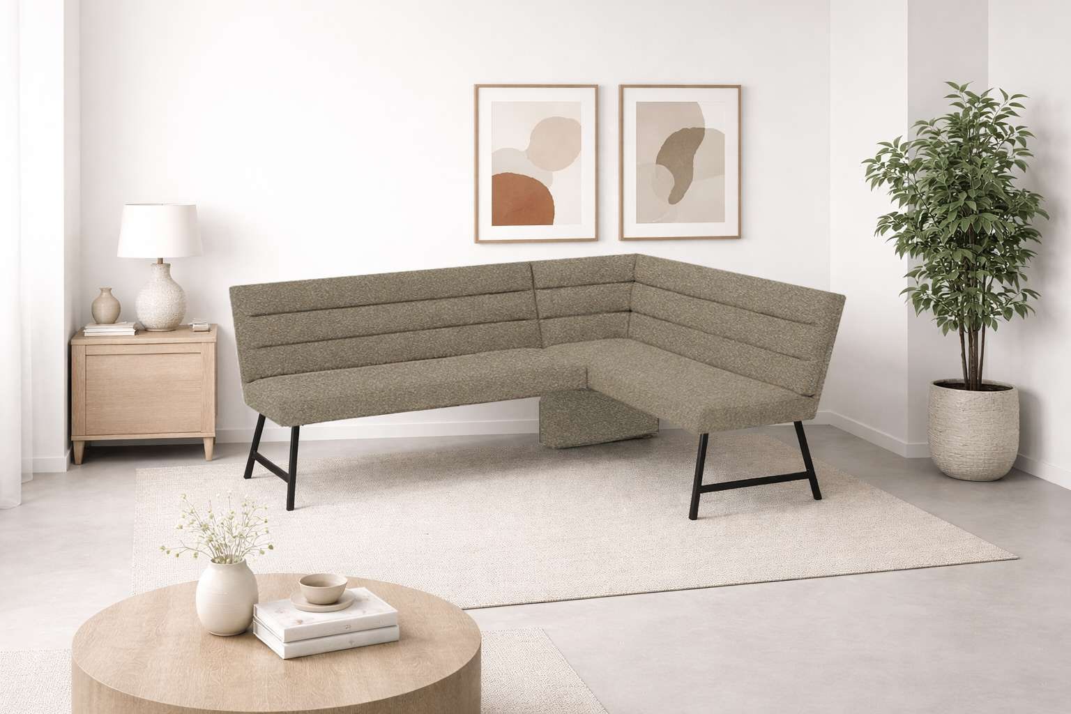 OTTO home Eckbank »Oregon Küchenbank, Polsterbank, Esszimmerbank, 177x140 cm« Moderne Bank und  Farben, Sitzplatzanzahl: 4/5, Frei in Raum stellbar