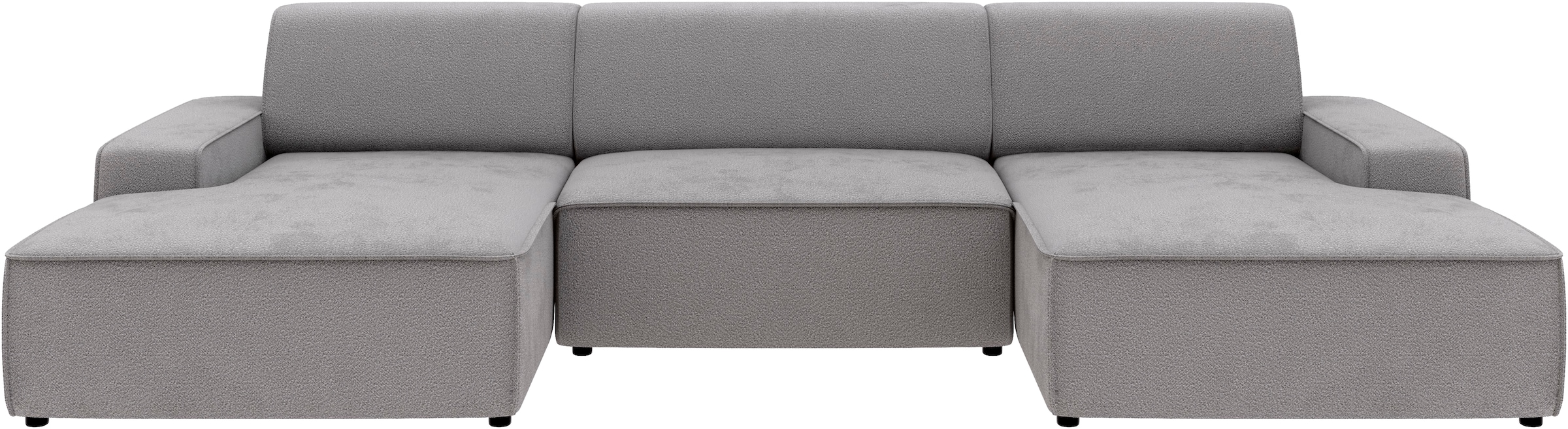 TRENDMANUFAKTUR Wohnlandschaft »Graz, wahlweise mit Sitzvorschub und Bettkasten, U-Form, Breite 329 cm«, in Cord-, haustierfreundlichem LEO Struktur- oder LUMOS-3D-Bezug