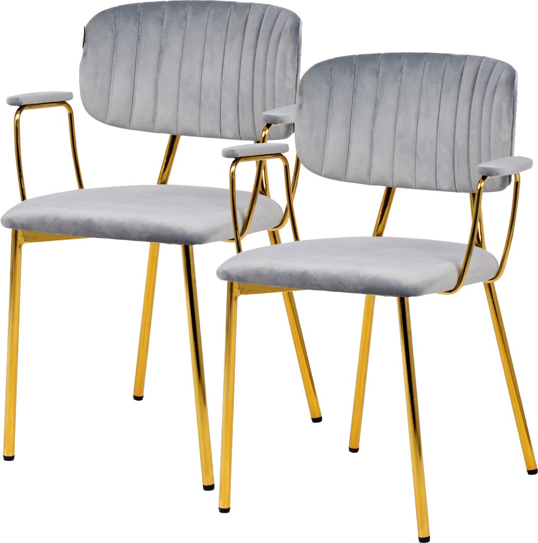 Kayoom Polsterstuhl »Stuhl Giselle 225 2er-Set, Gestell aus Edelstahl« (Set günstig online kaufen