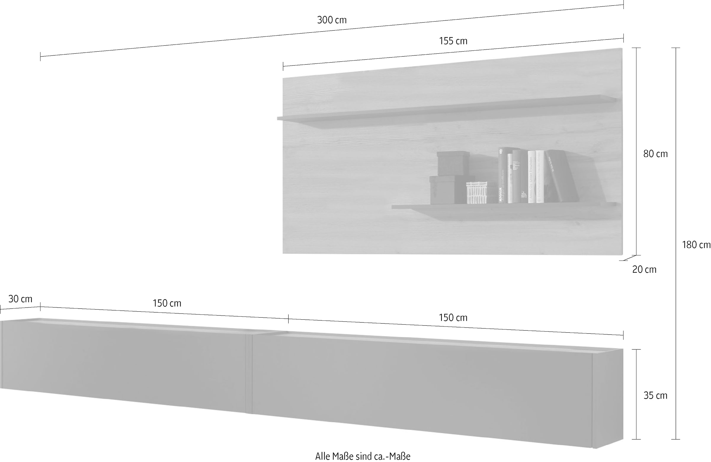 INOSIGN Wohnwand »City/Giron«, (Set, 3 St.)