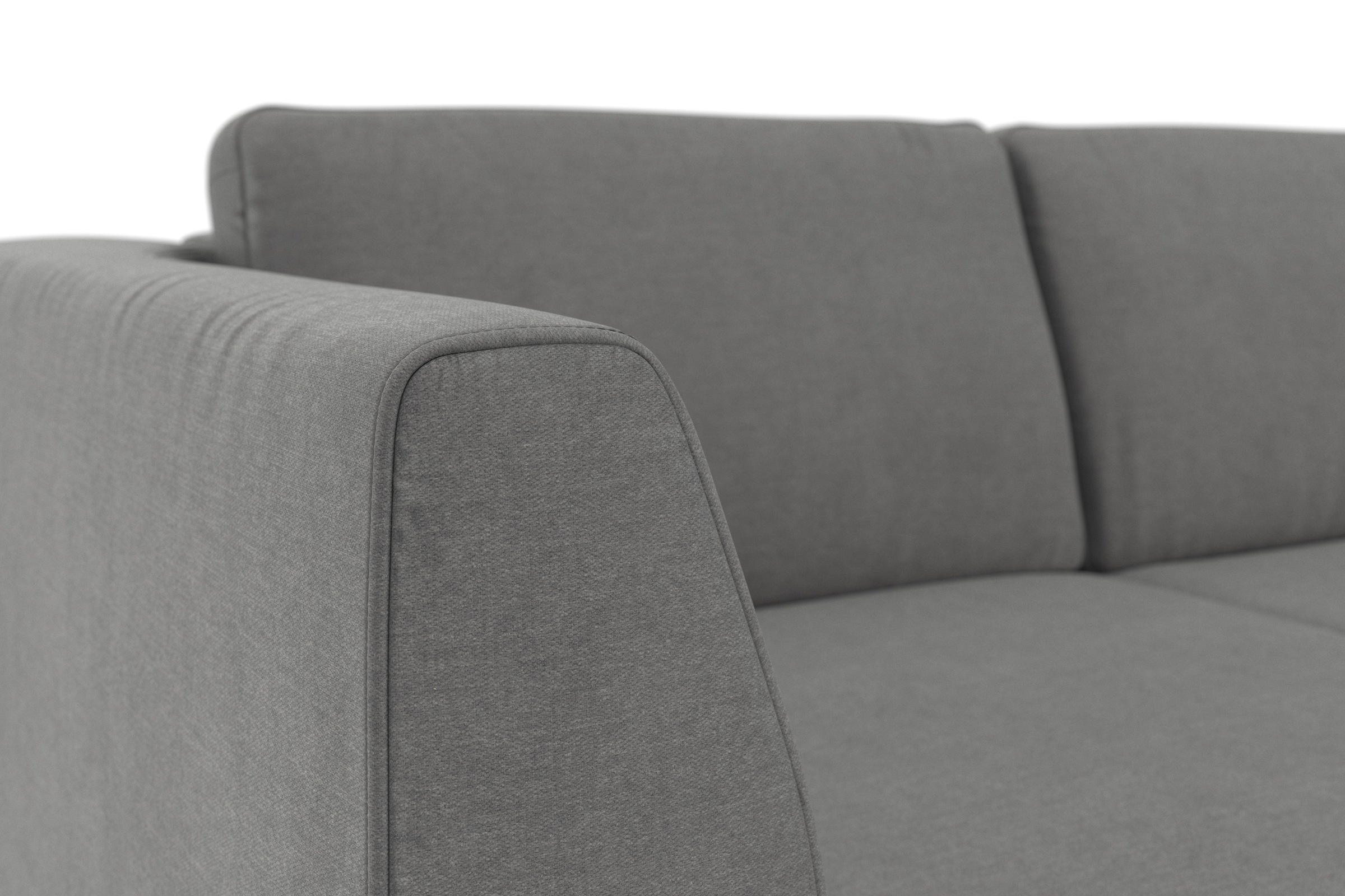 sit&more Ecksofa »Olsen L-Form«, inklusive Sitztiefenverstellung, wahlweise mit Bettfunktion, 15cm hoch