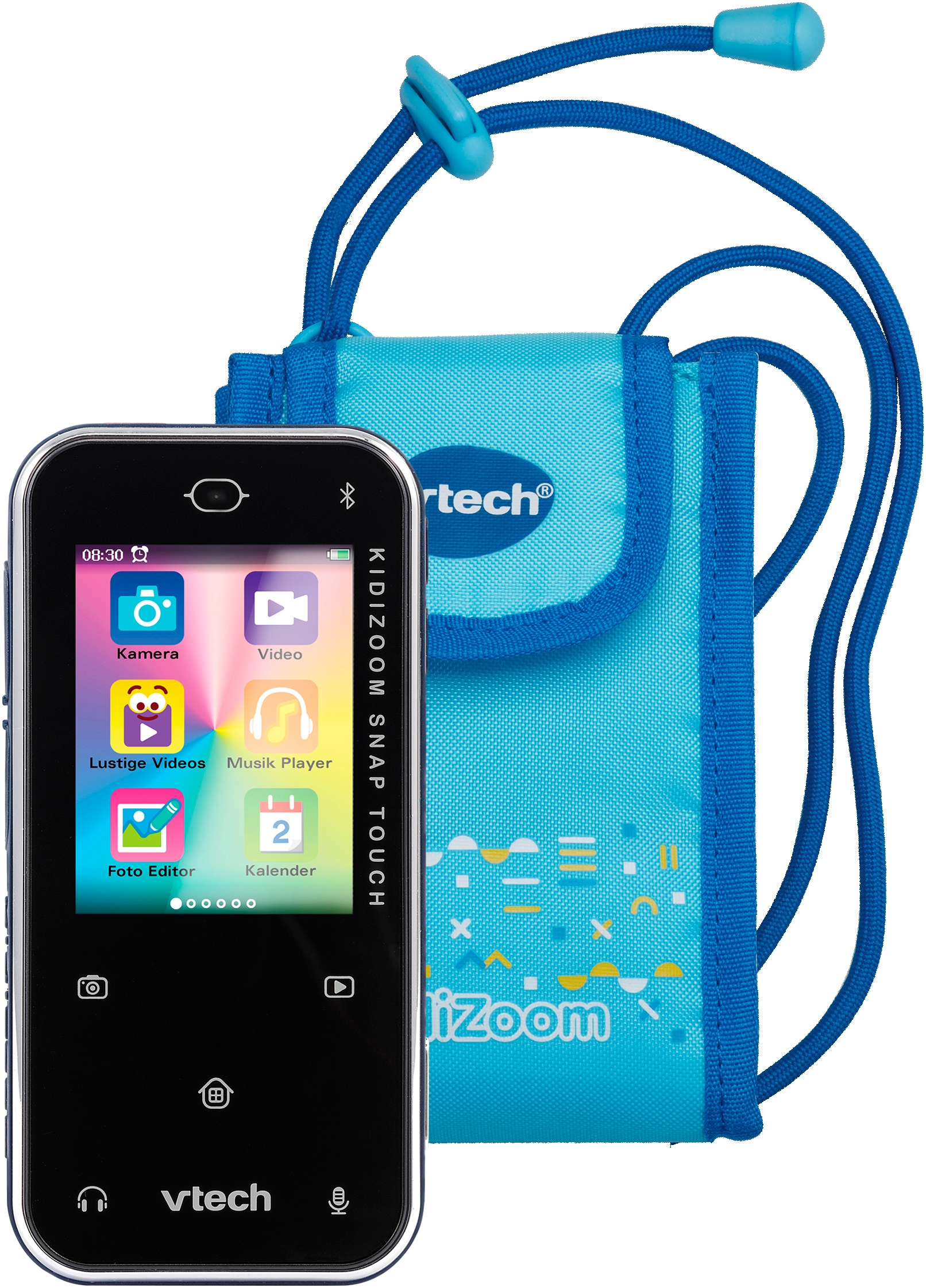 Vtech® Kinderkamera »KidiZoom Snap Touch, blau«, im coolen Smartphone-Format; inklusive Tragetasche