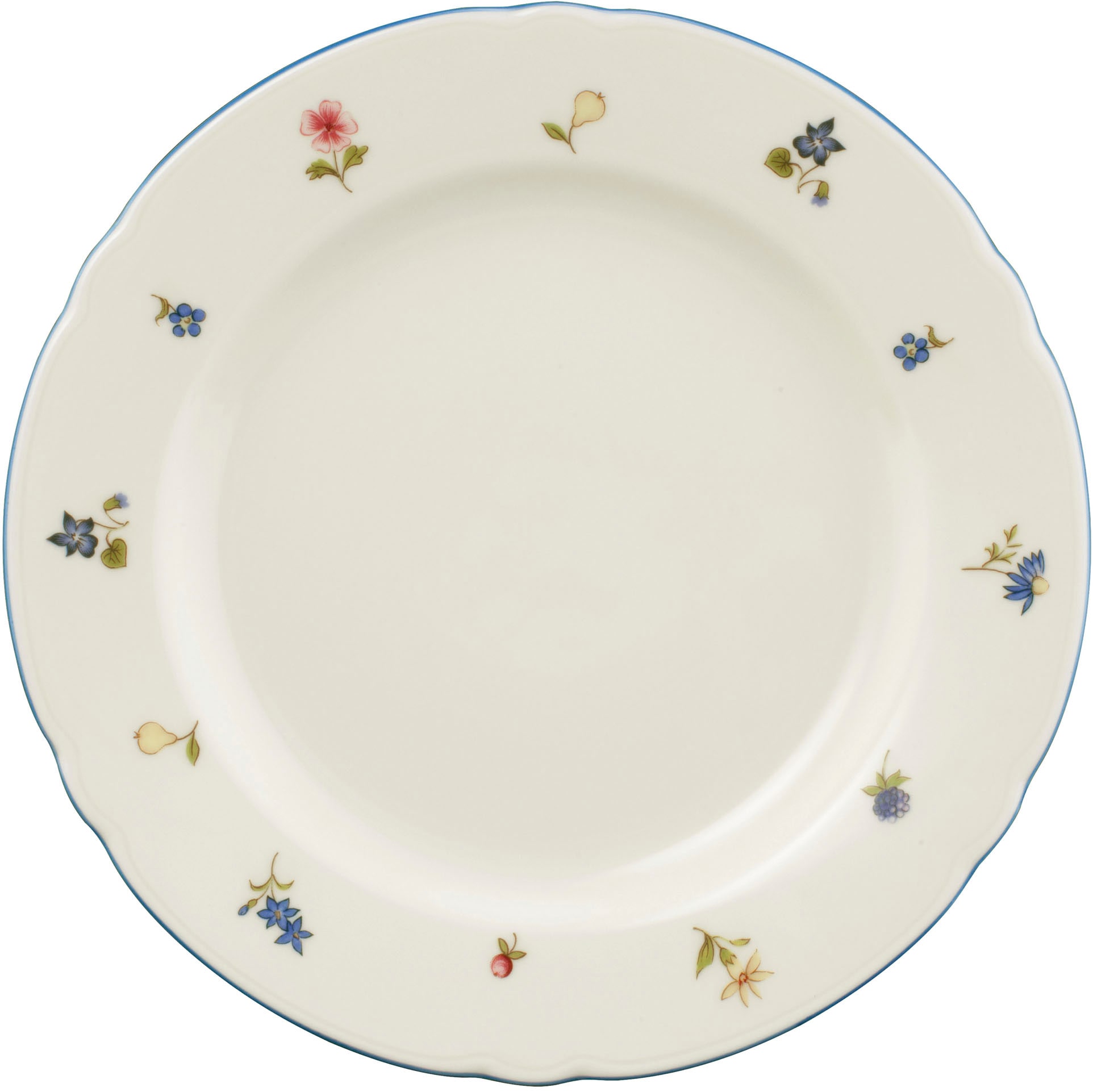 Seltmann Weiden Kaffeeservice »Geschirr-Set, 18 Teile, Marieluise Streublume«, (Set, 18 tlg., 6x Kaffeeobertasse 0,23 l, 6x Kombi-Untertasse, 6x Frühstücksteller), Teller, Tasse, Untertasse, Made in Germany, 18 Teile, für 6 Personen