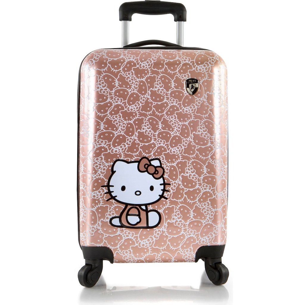 Heys Kinderkoffer »Kinderreiseset Hello Kitty roségold«, (Set, Kinderkoffer und Kosmetikkoffer), 4 Rollen