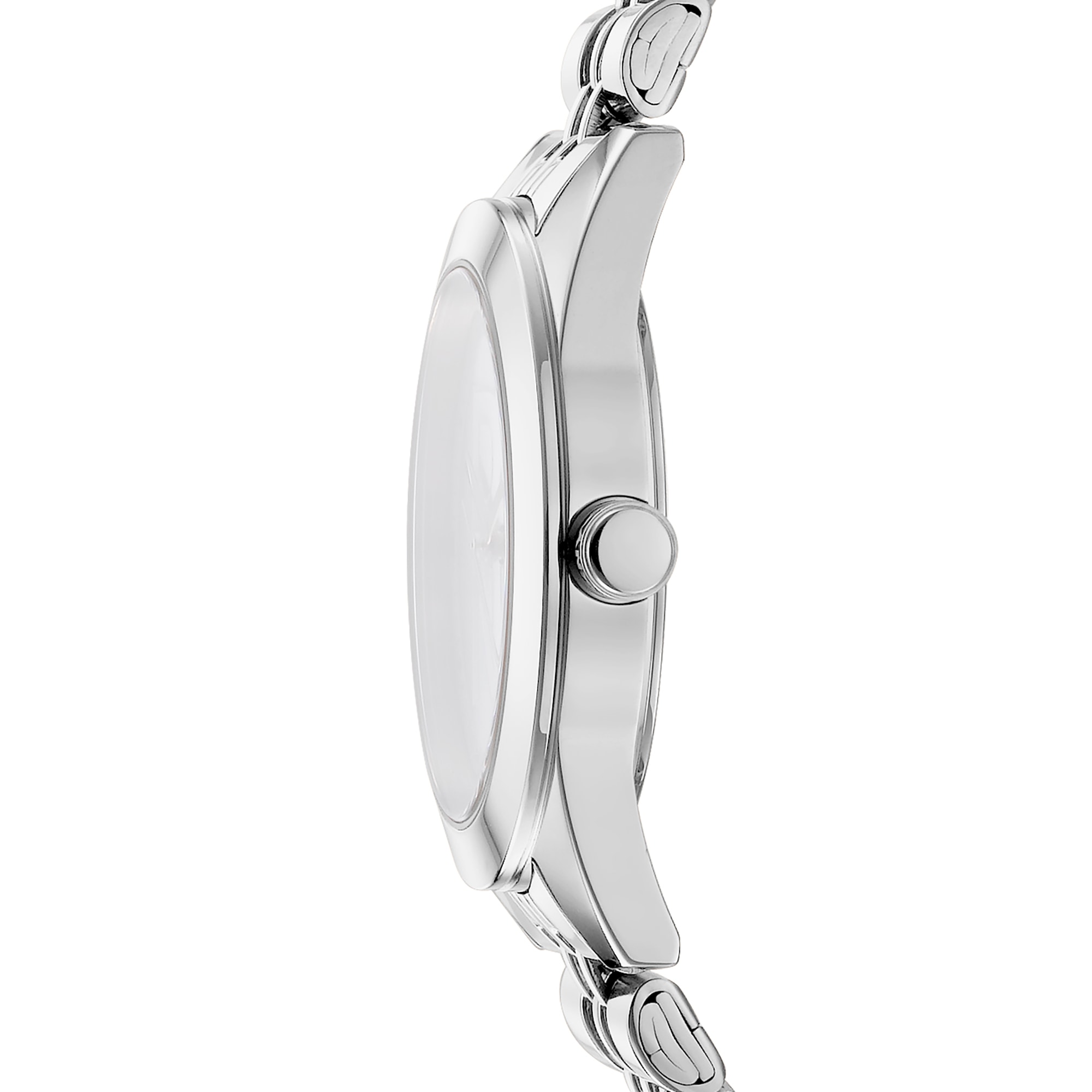 DKNY Quarzuhr »Parsons Logo« Armbanduhr, Damenuhr, Edelstahlarmband, analog