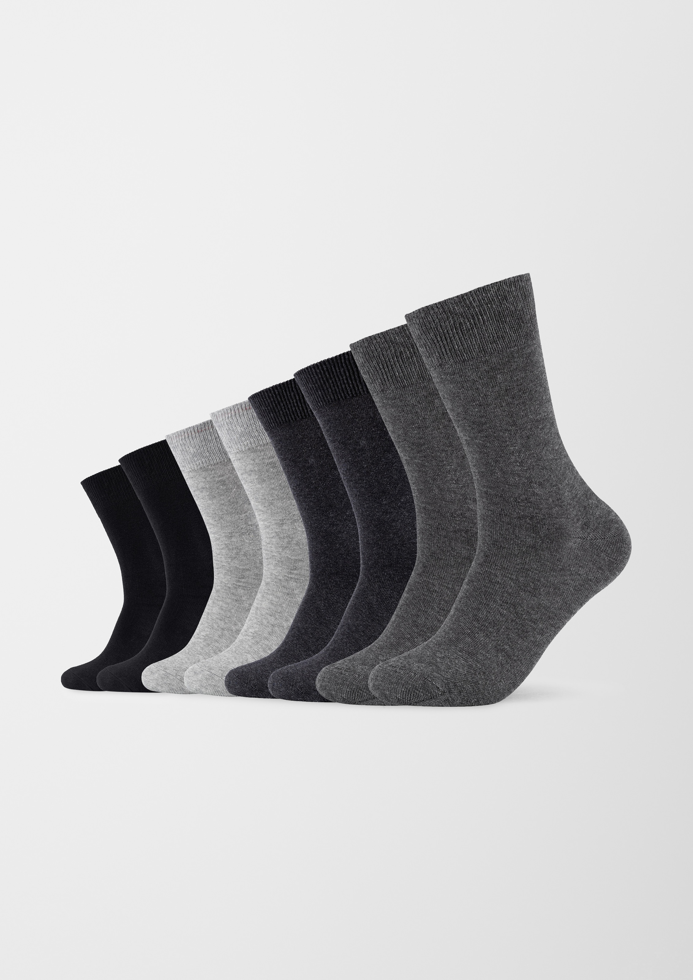 s.Oliver Socken »essentials«, (8 Paar), mit weichem Bund