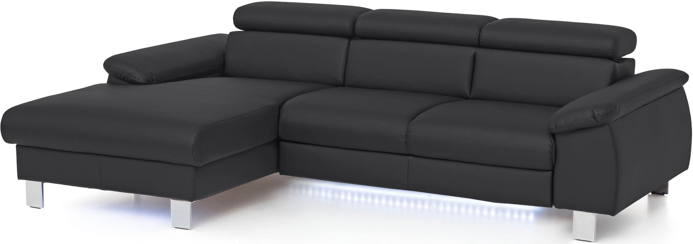 COTTA Ecksofa Komaris, Ecksofa, wahlweise mit RGB-LED-Beleuchtung und Bettf günstig online kaufen