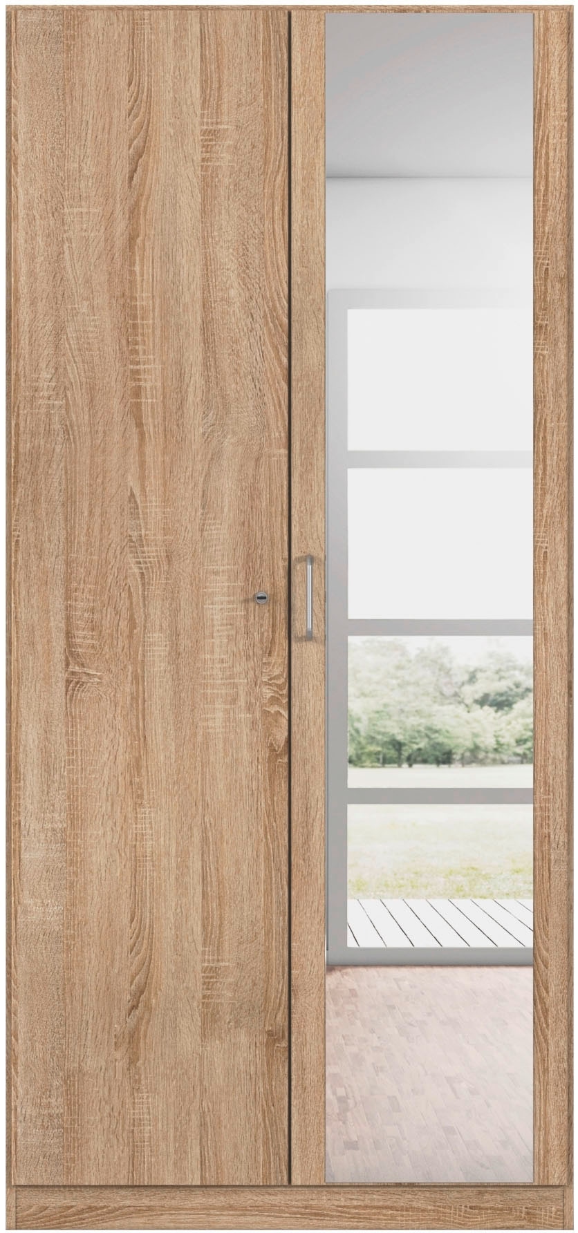 rauch Kleiderschrank »Schrank Garderobe Garderobenschrank Putzschrank Wäscheschrank BERGHEIM« Breite/Höhe/Tiefe: 91/197/54 cm,  mit viel Stauraum, rechte Tür abschließbar 2 Schlüssel MADE IN GERMANY