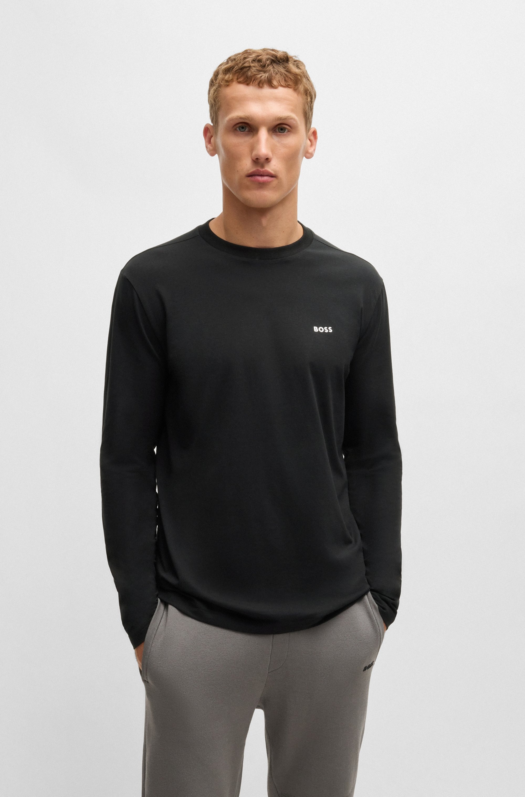 BOSS GREEN Langarmshirt »Tee Long«, mit Rundhalsausschnitt