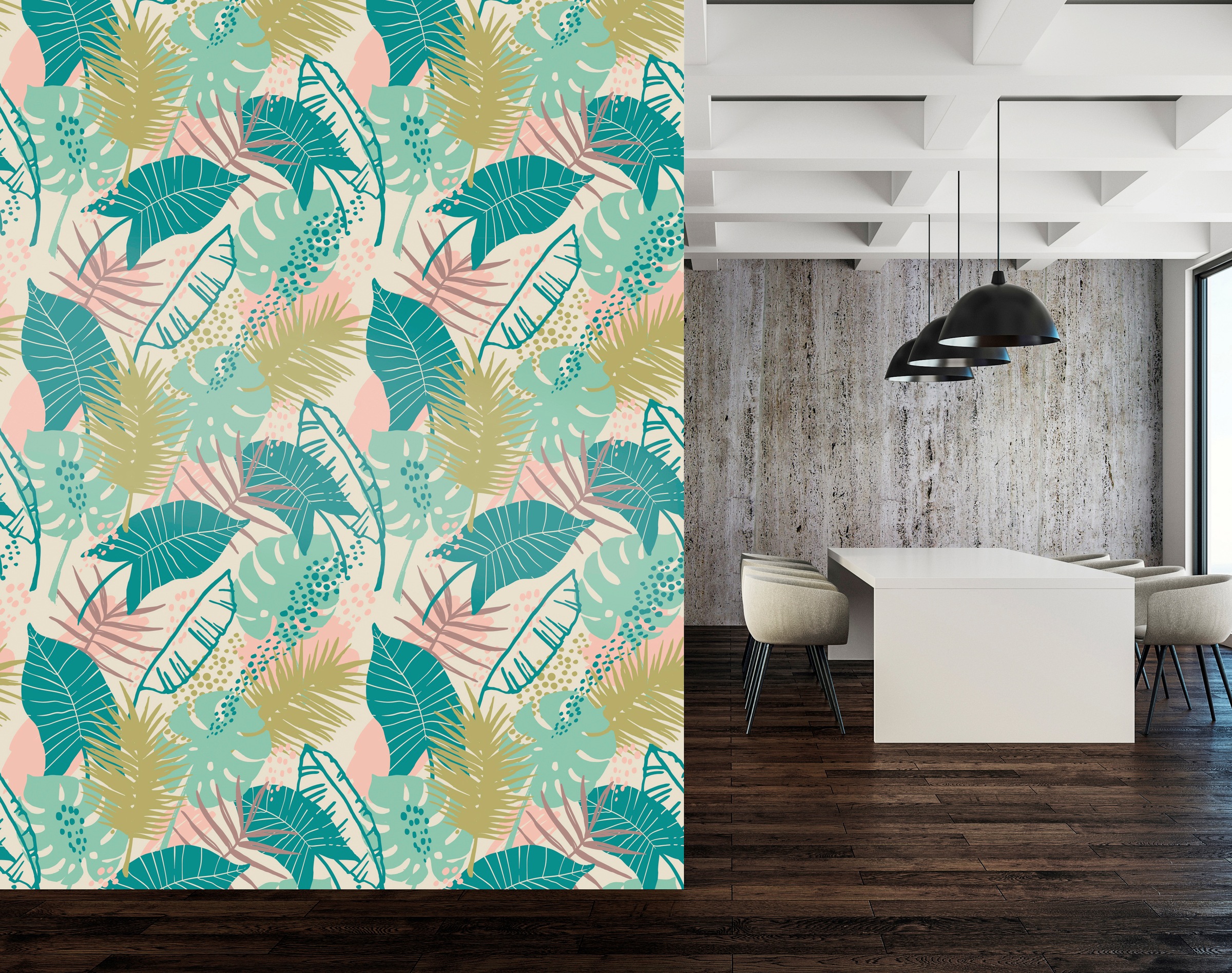 queence Vinyltapete »Naila« Motiv   bedruckt   botanisch   floral   gemuste günstig online kaufen