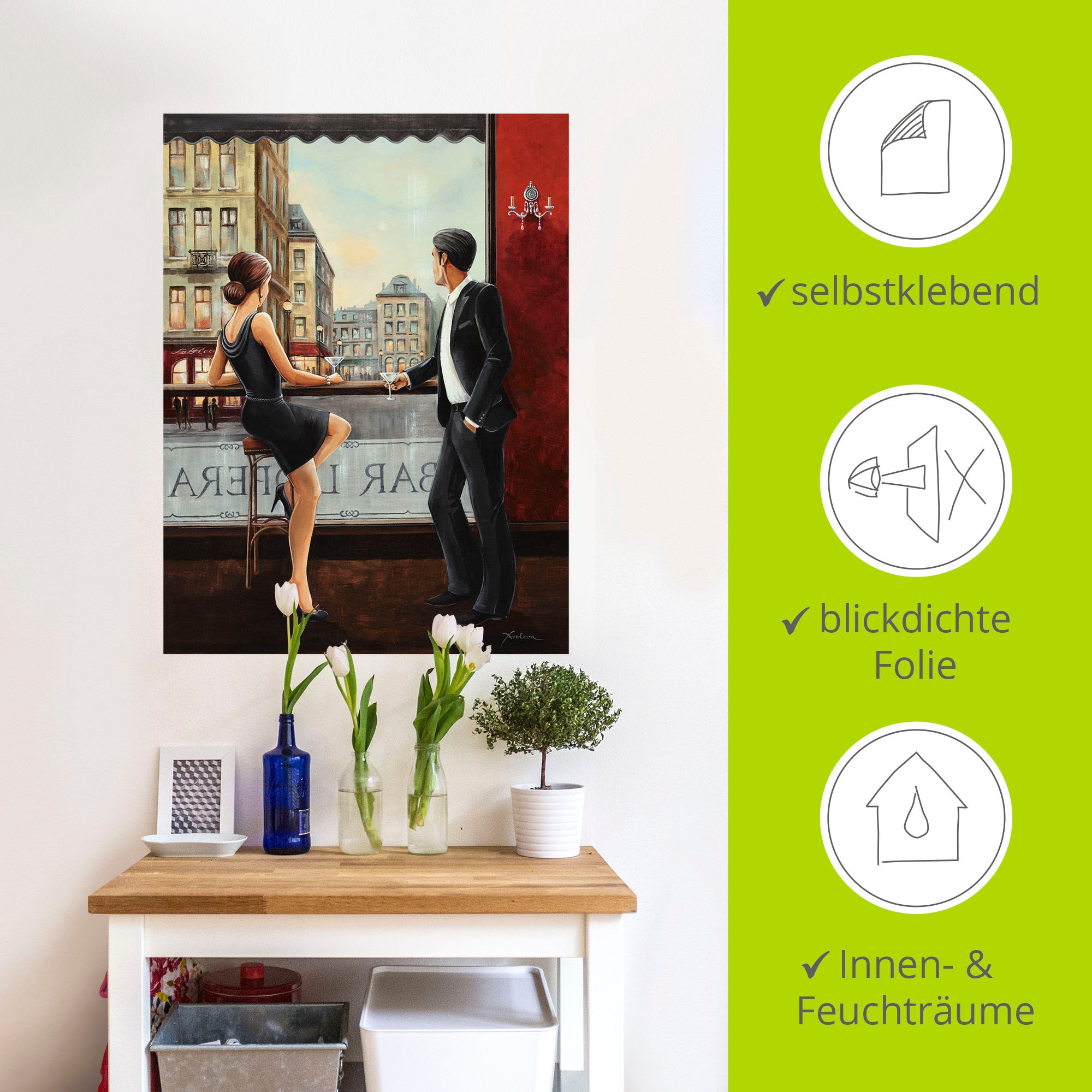 Artland Wandbild »Bar«, Bar & Lounges, (1 St.), als Alubild, Outdoorbild, Leinwandbild, Poster, Wandaufkleber