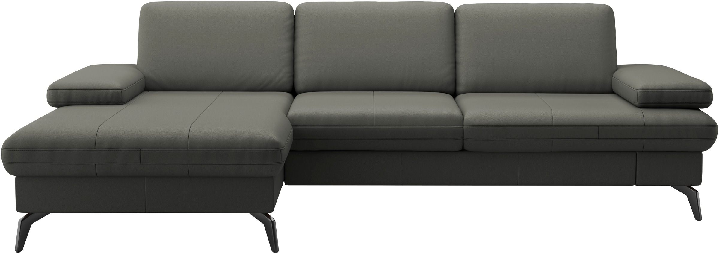 sit&more Ecksofa »Morris L-Form, inkl. Sitztiefenverstellung«, wahlweise mit Armteilverstellung, Bettfunktion & Bettkasten