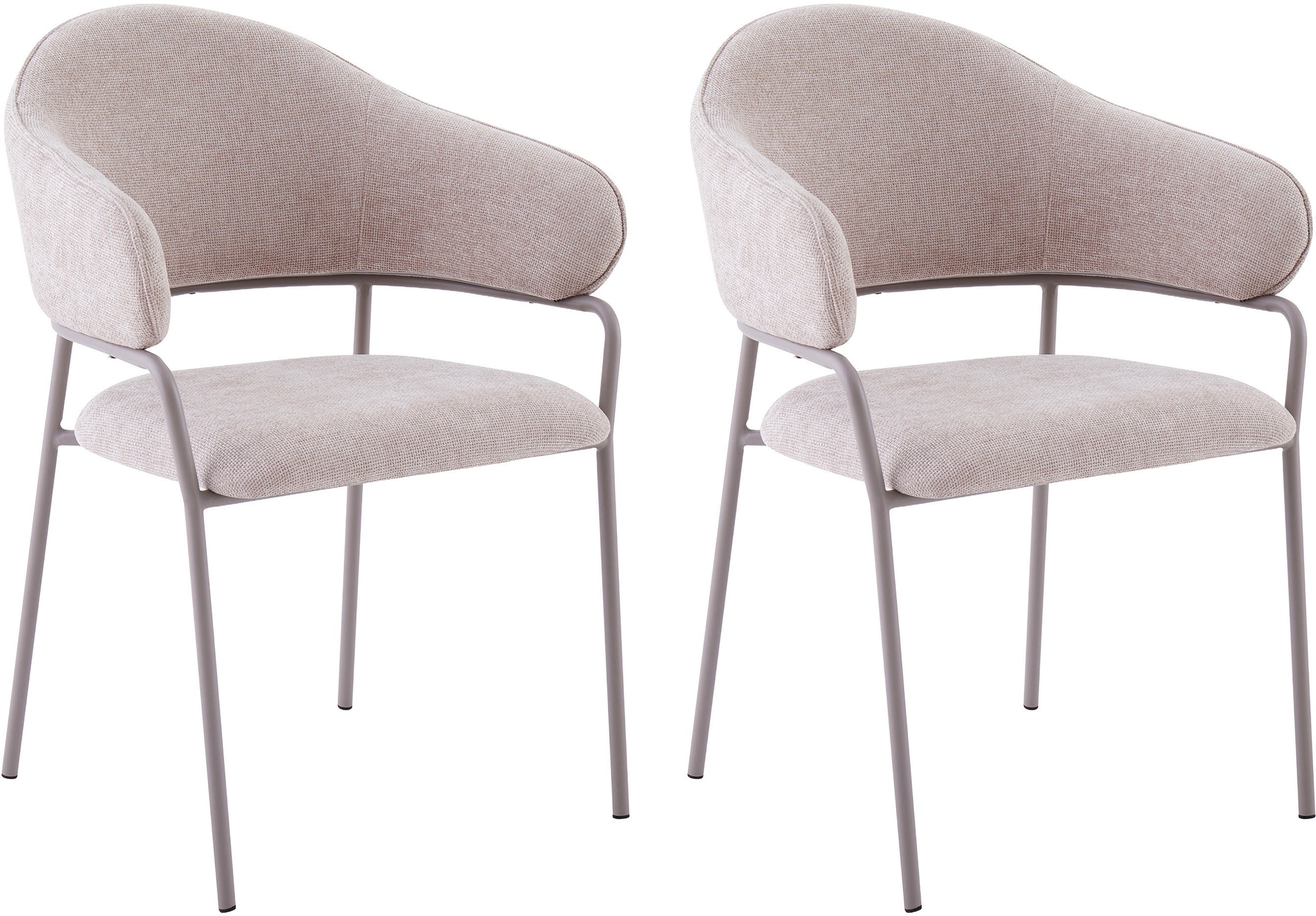 byLIVING Esszimmerstuhl »Curve« (Set) 2 Stk.moderner Stoff Stuhl mit gemütl günstig online kaufen