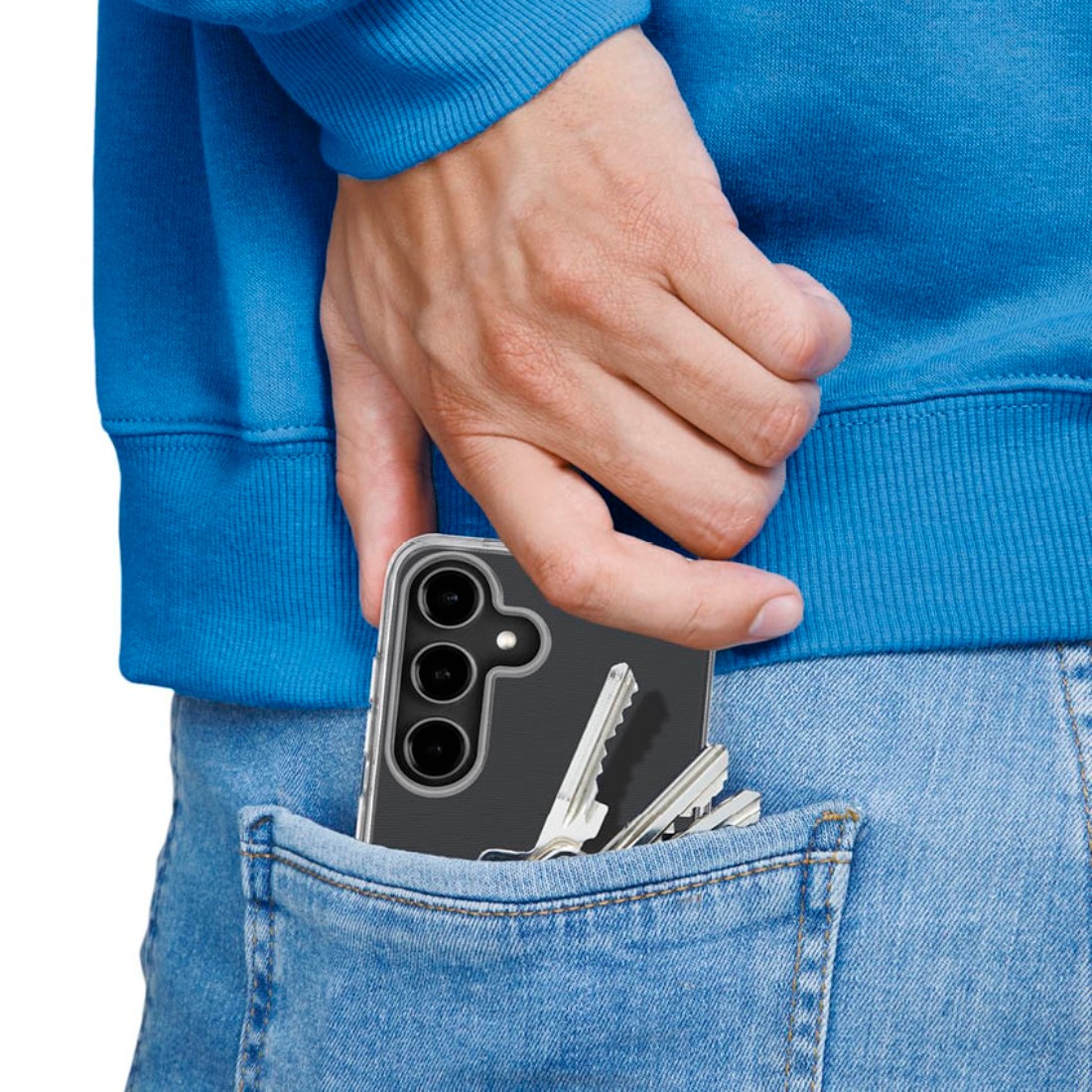 9. Bild von Hama Handyhülle »Handyhülle für Galaxy S24+ (durchsichtig, kratzfest, ohne Vergilben)«, Anti-Rutsch-Oberfläche, Anti-Vergilbung, Kratzschutz