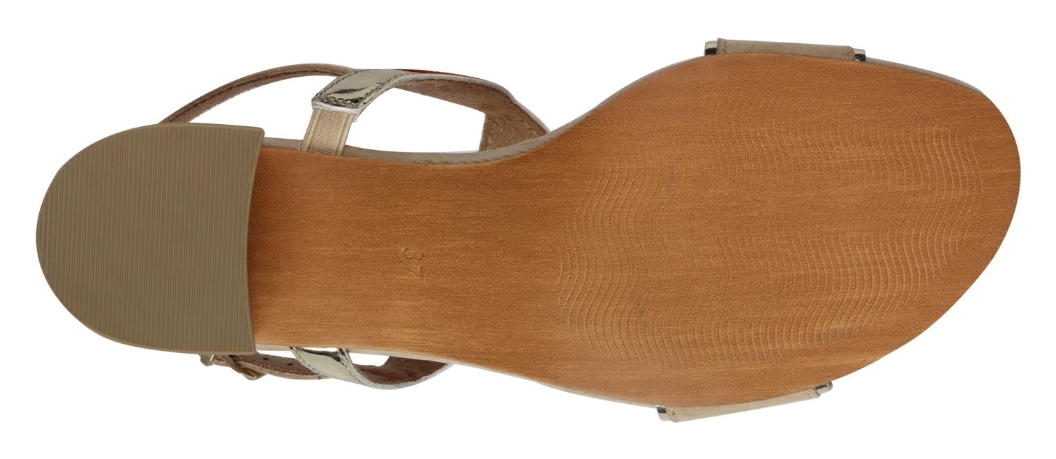 MARCO TOZZI Sandalette  , Blockabsatz, Sommerschuh, Riemchensandale mit verstellbarer Schnalle