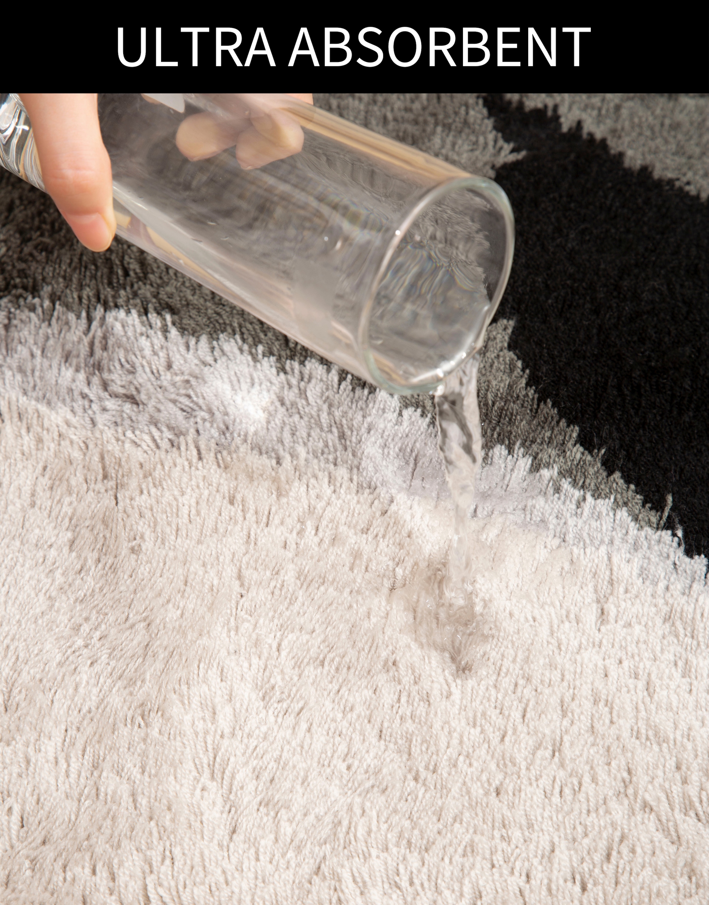 my home Badematte »Magnus, Badvorleger, Badezimmer Teppich«, rutschhemmend beschichtet, strapazierfähig-schnell trocknend, mehrfarbig, Badteppich, Badematten auch als 2 teiliges Set & rund