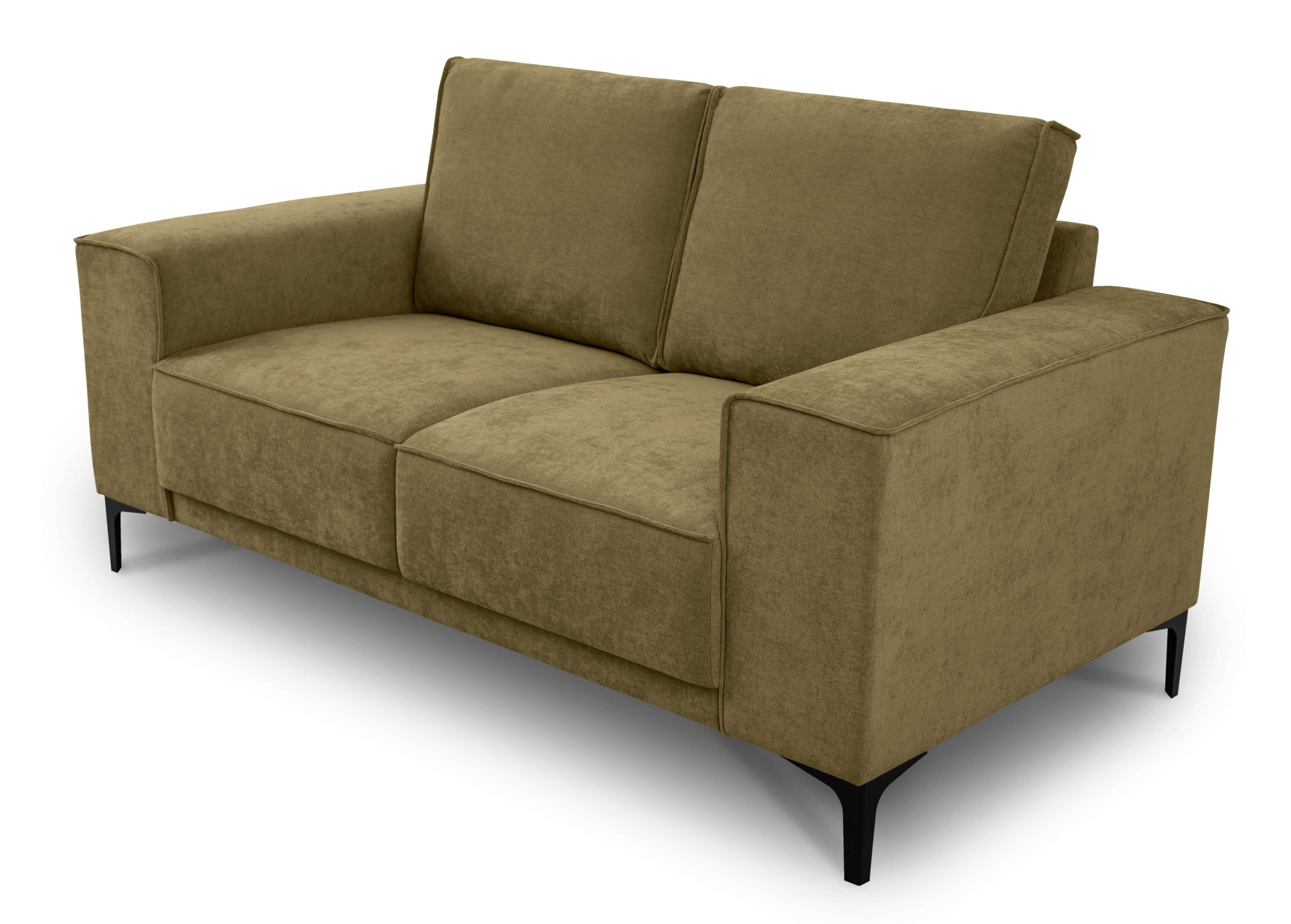 OTTO home 2-Sitzer »Kompaktsofa Oland, Struktur, Flachgewebe, Luxus-Microfaser, Boucle« 164 cm, Wellenunterfederung, Skandi-Design, Metallfüße
