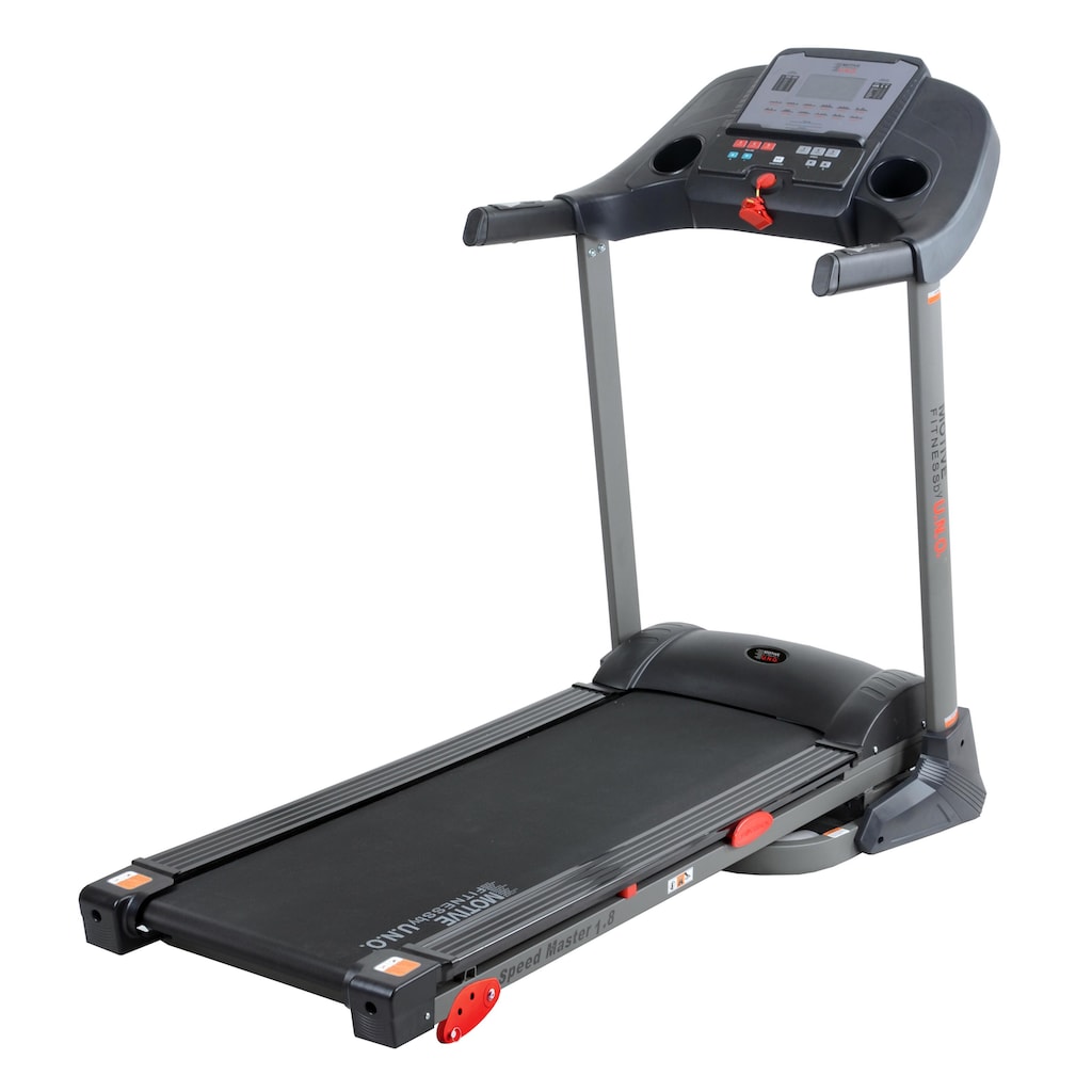 MOTIVE FITNESS by U.N.O. Laufband »Speed Master 1.8 M«, mit Höchstgeschwindigkeit von 18 km/h und Soft-Drop-Klappmechanismus