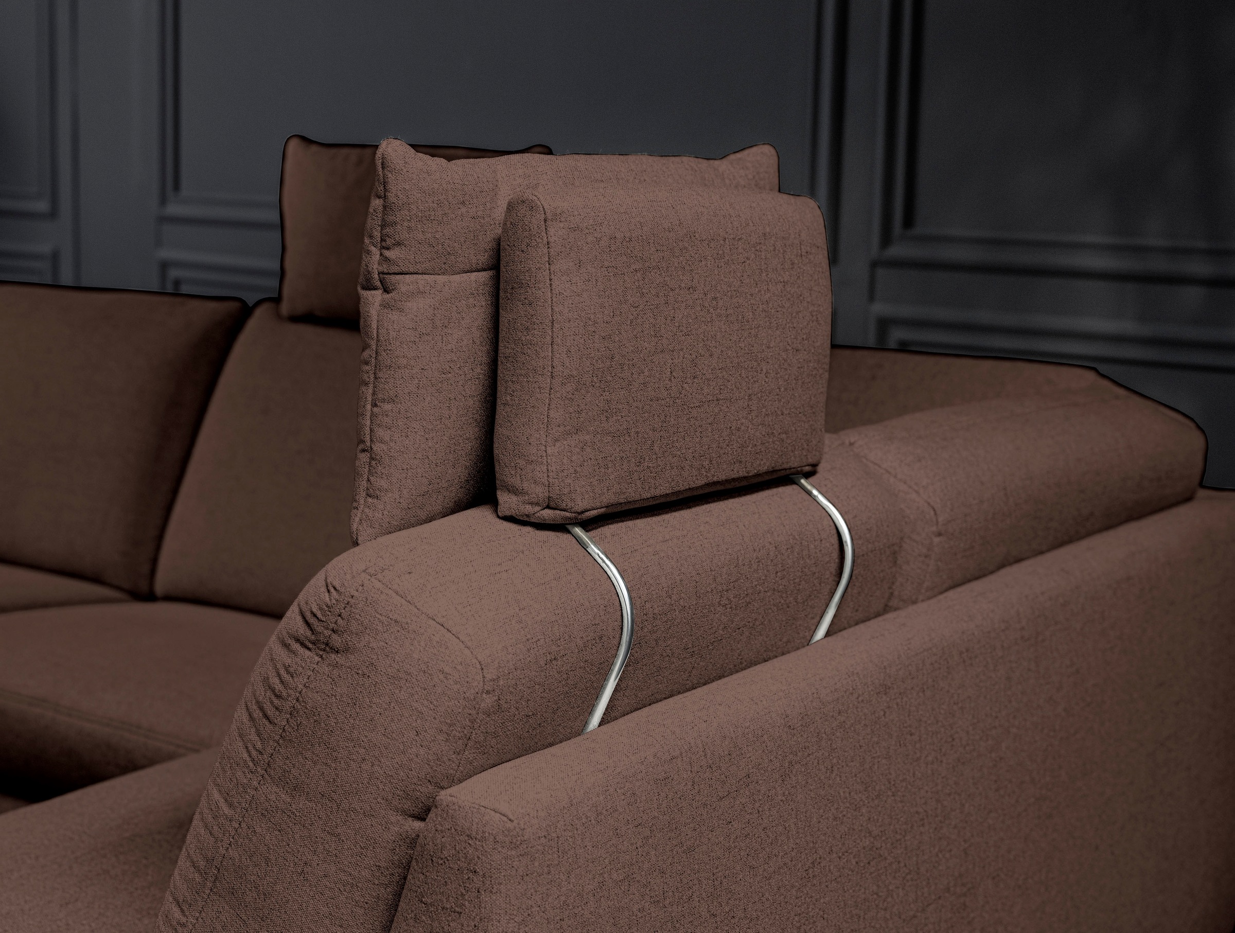 alina Ecksofa inkl. Kopfstützen, wahlweise mit Relaxfunktion, Breite: 243 cm