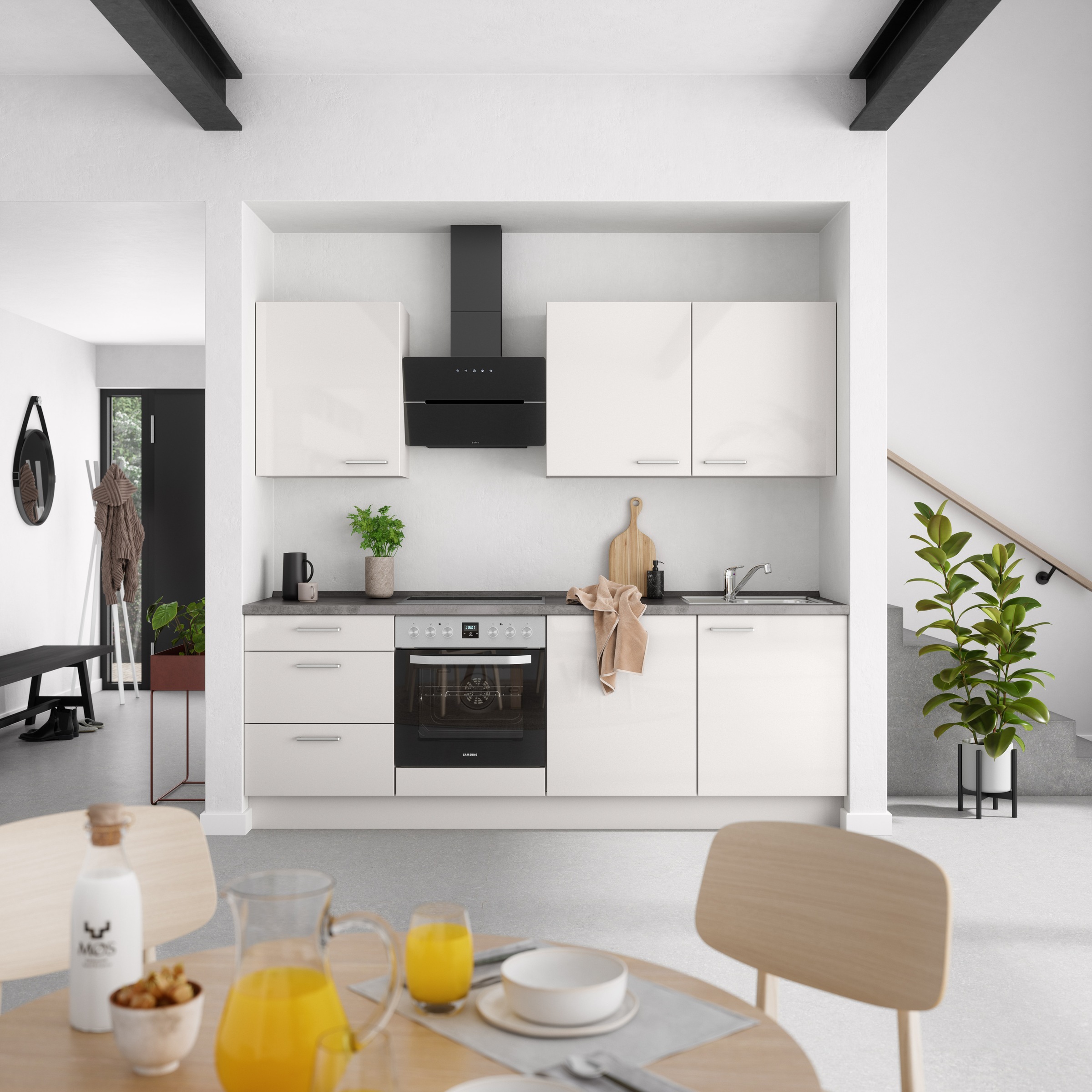 nobilia® Küchenzeile »"Flash II"«, vormontiert, Ausrichtung wählbar, Breite 240 cm, wahlw. mit E-Geräten
