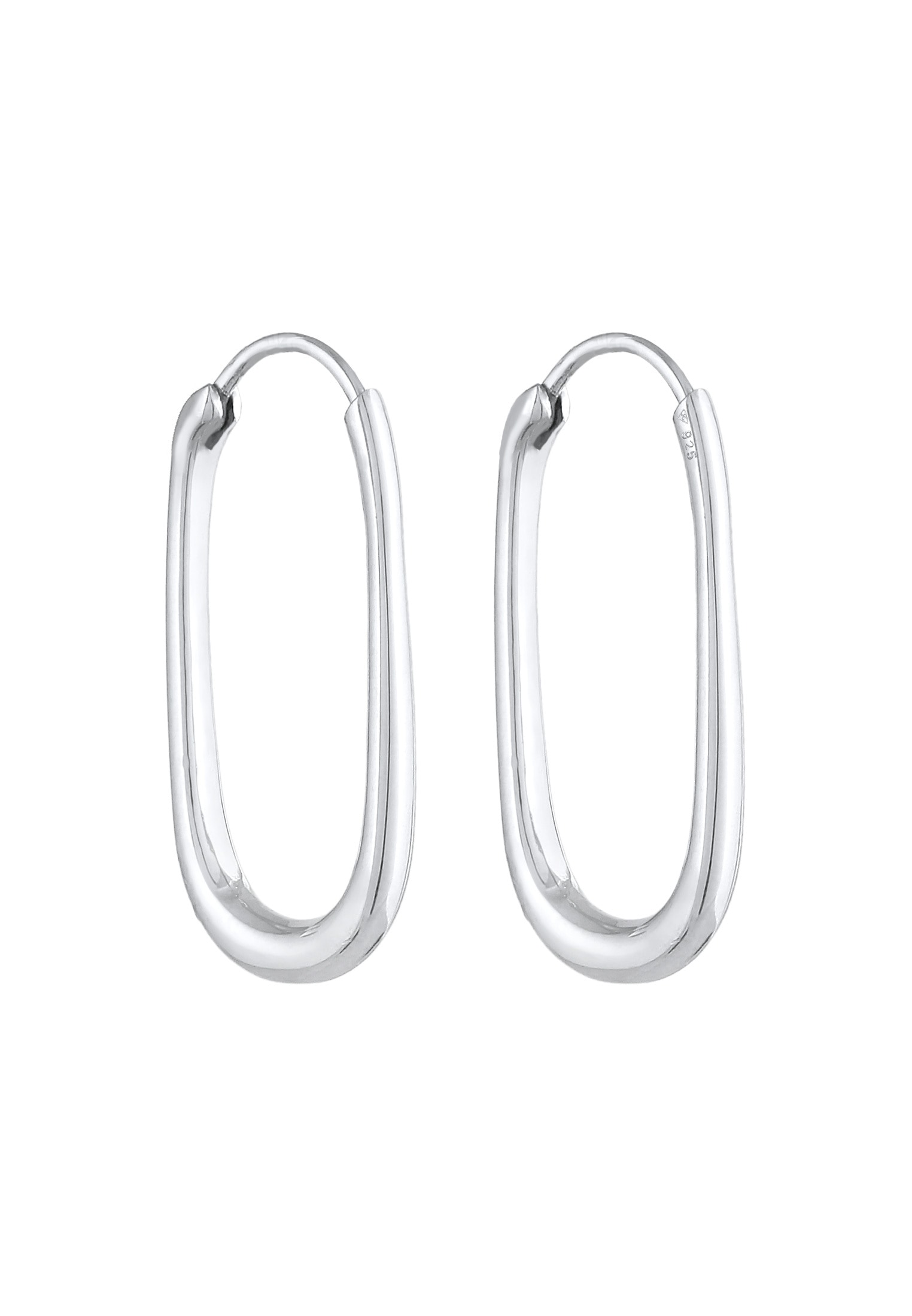 Elli Premium Paar Creolen »Creolen Oval Elegant Zeitlos 925 Silber«