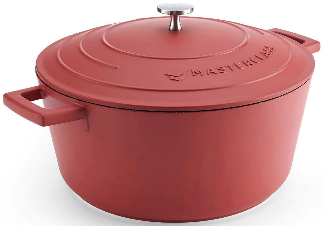 Master Class Kasserolle "MasterClass", rot, 5 l + Höhe 18,5cm