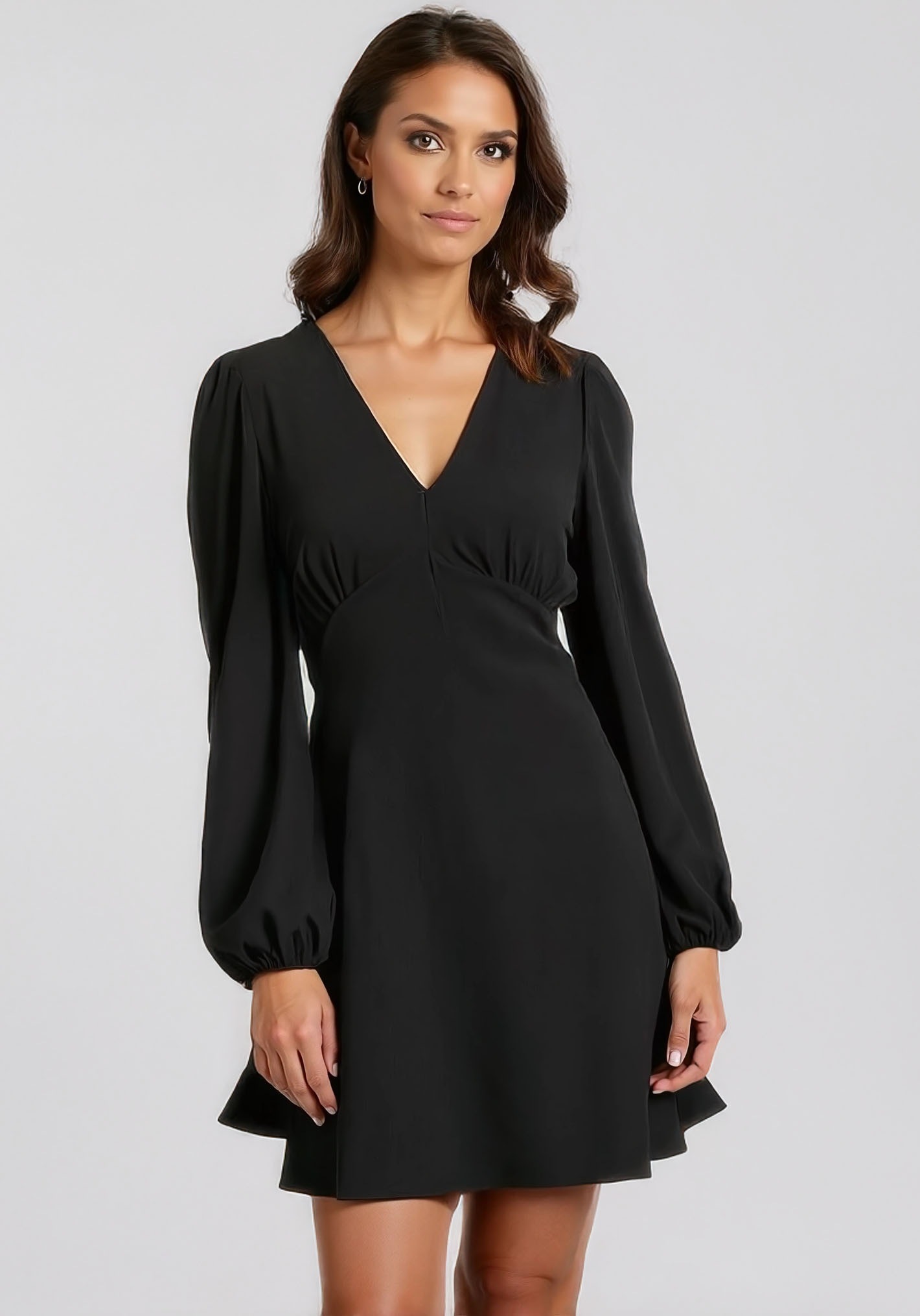 MELROSE Minikleid Ohne Taschen schwarz 36 Schickes Kleid