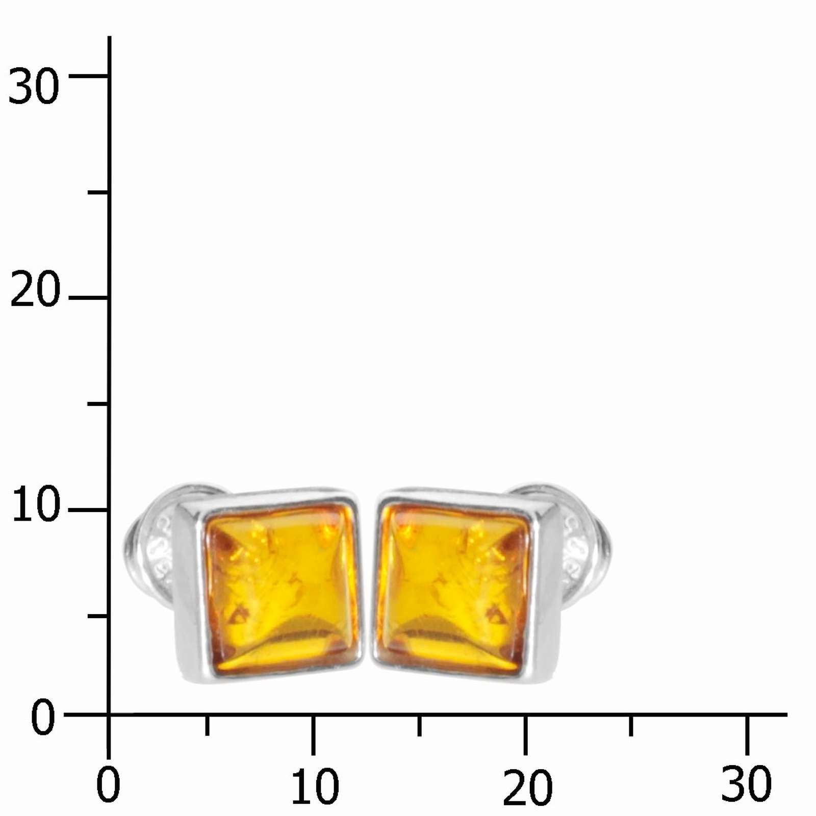 OSTSEE-SCHMUCK Paar Ohrstecker »Ostsee-Schmuck Ohrstecker Classic 6 x 6 mm«