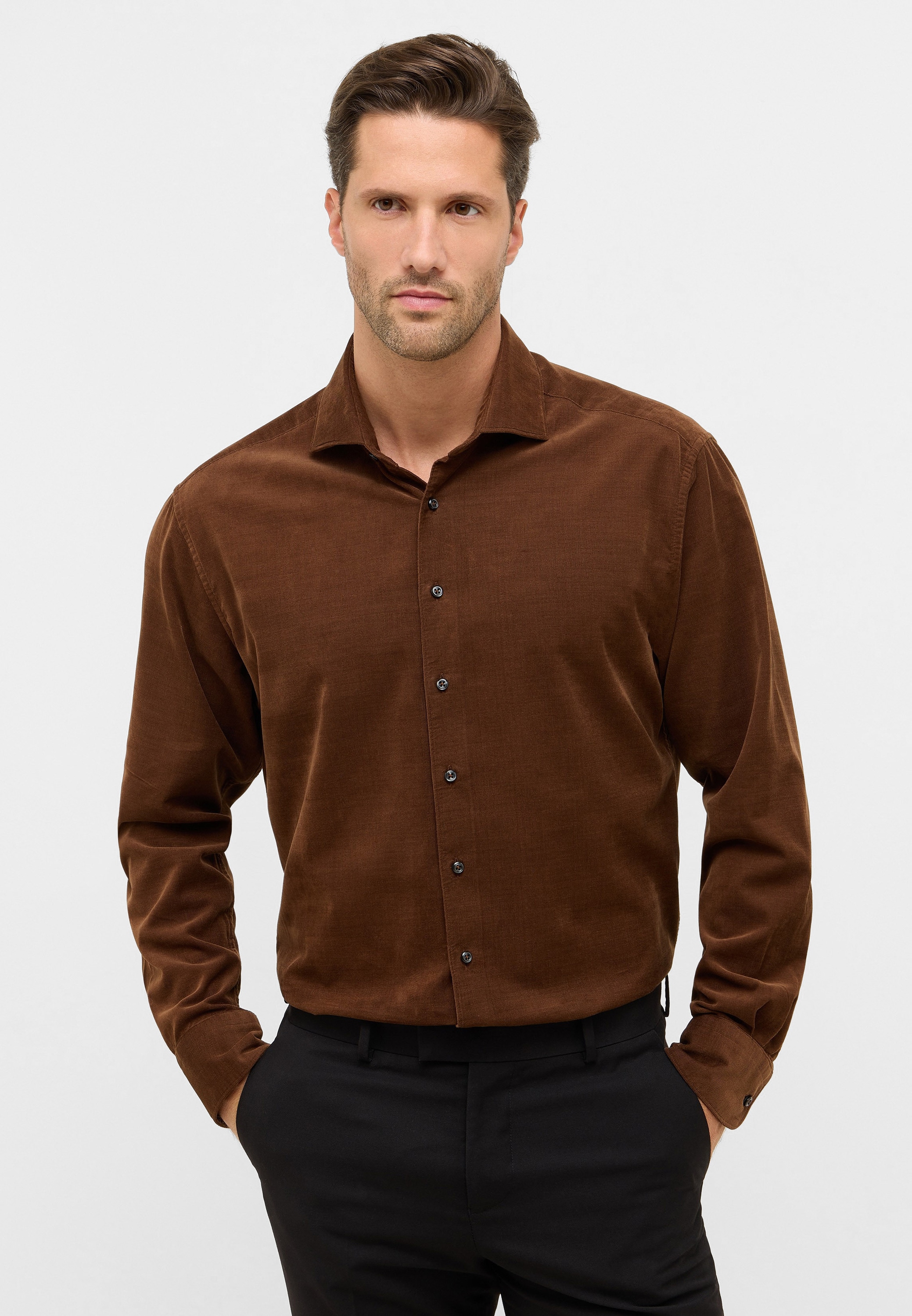 Eterna Langarmhemd »MODERN FIT« EASY IRON (bügelleicht)