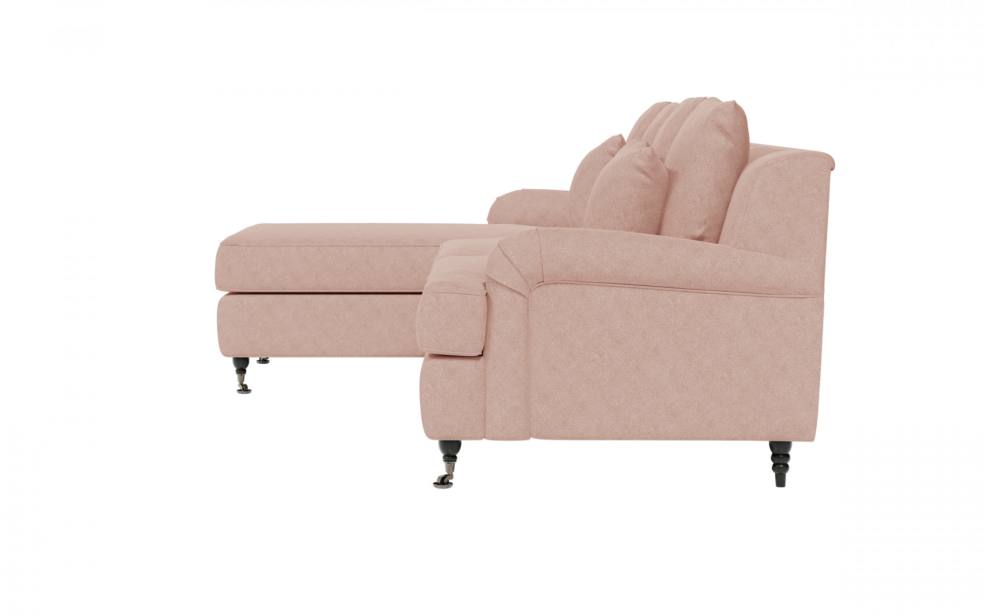 Guido Maria Kretschmer Home&Living Ecksofa »NORIN L-Form«, zwei Fußarten: vorne - Rollen, hinten - Holzfüße