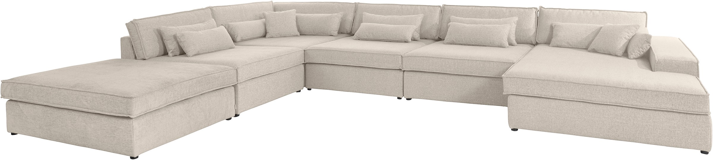 OTTO home Wohnlandschaft »Enid U-Form« 6 Teile, bestehend aus Modulen, in v günstig online kaufen