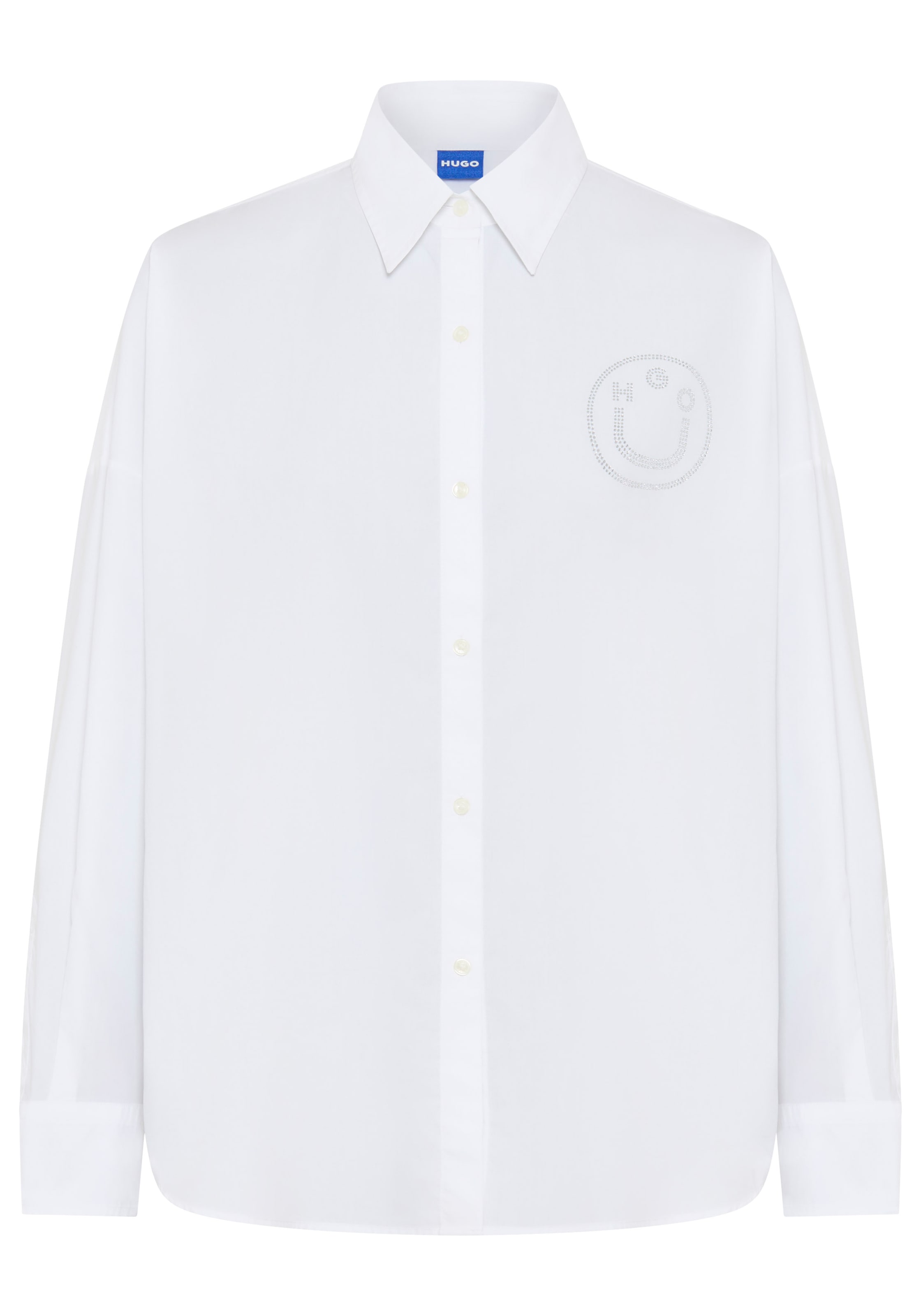 HUGO Blue Hemdbluse »Edafne« im Oversized Fit, aus Baumwolle