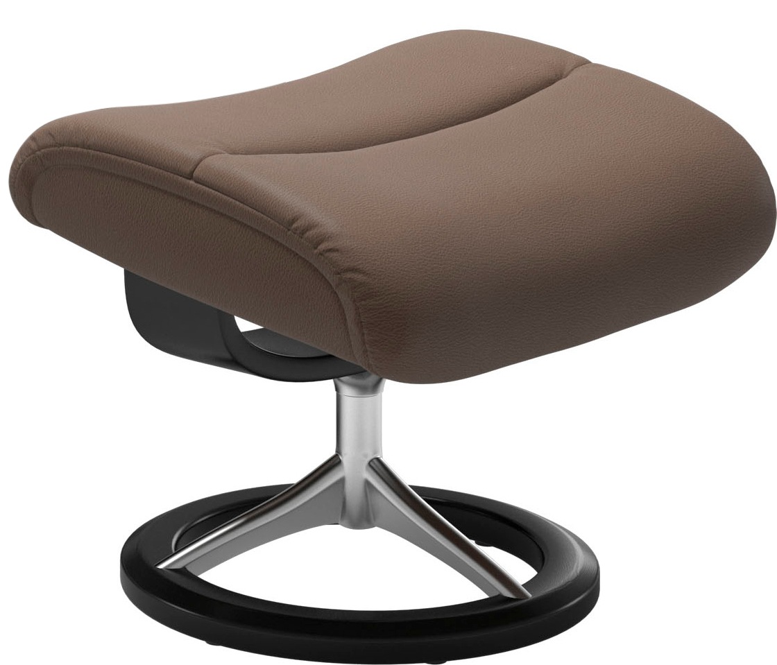 Stressless® Relaxsessel »View«, (Set, Relaxsessel mit Hocker), mit Signature Base, Größe M,Gestell Schwarz