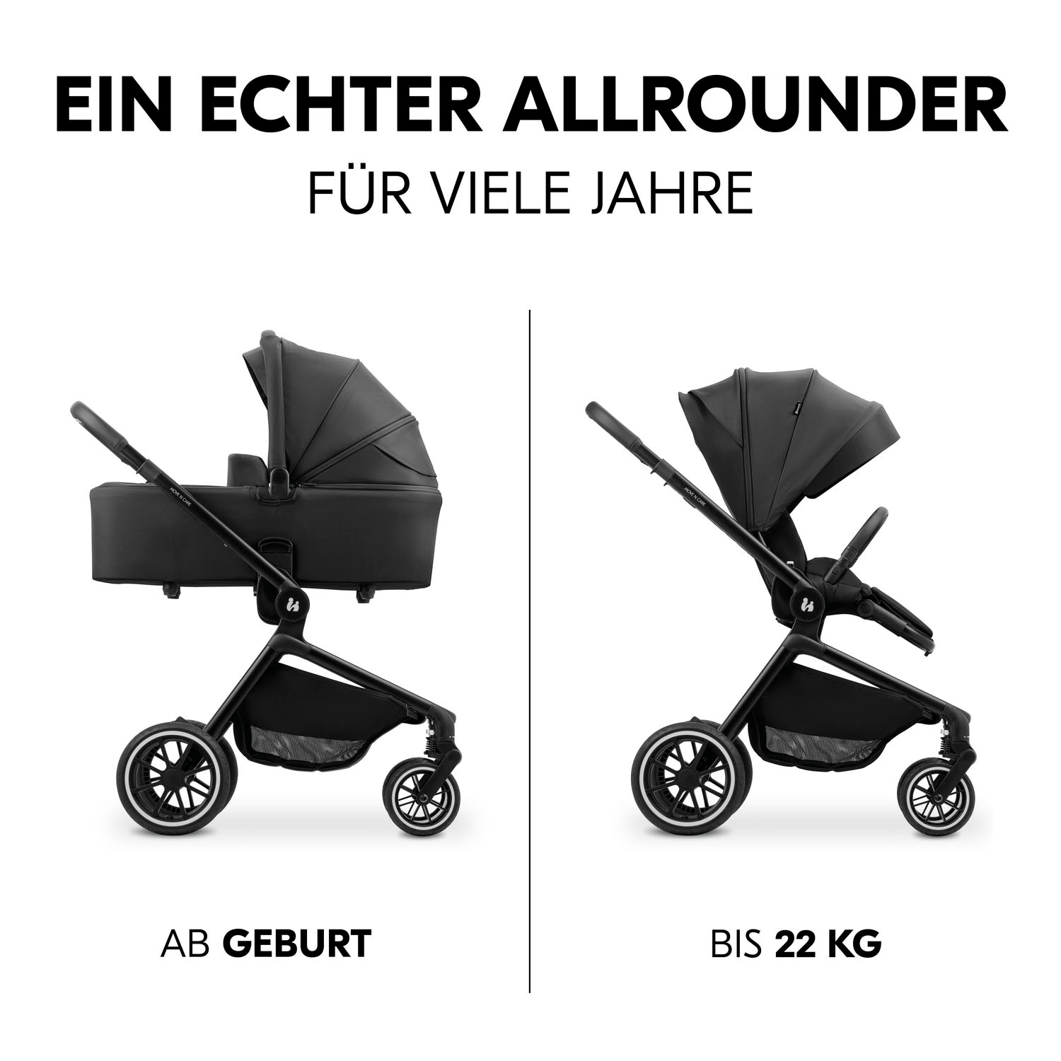Hauck Kombi-Kinderwagen »Move N Care Set«, 22 kg, belastbar bis 22 kg