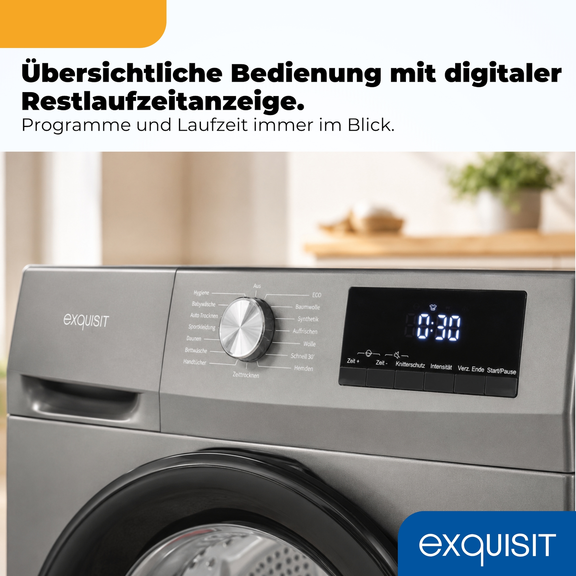 exquisit Wärmepumpentrockner »TWP703-010D« Wärmepumpentechnologie für weniger Energieverbrauch, sehr sparsam